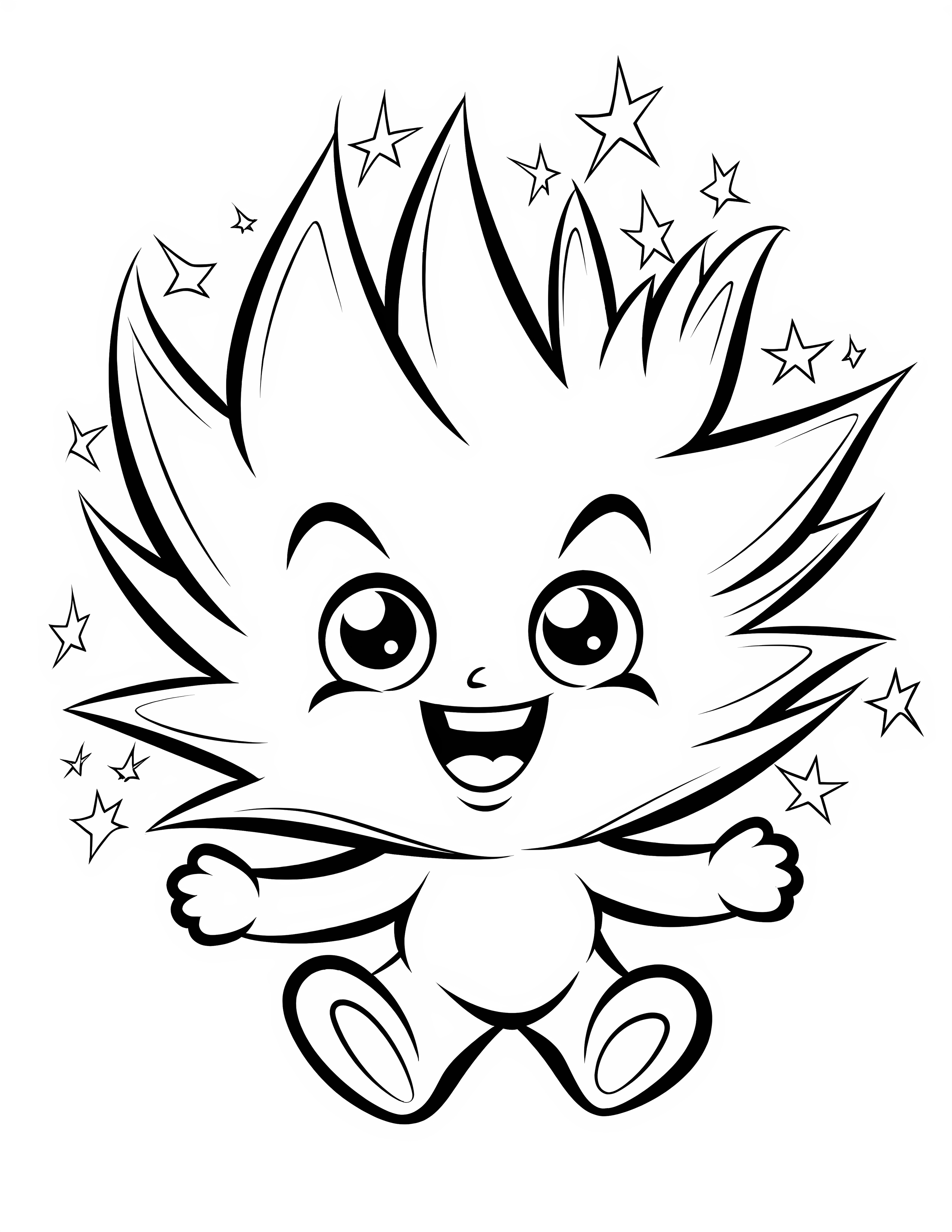Flash for kids coloring page on white color background #31493