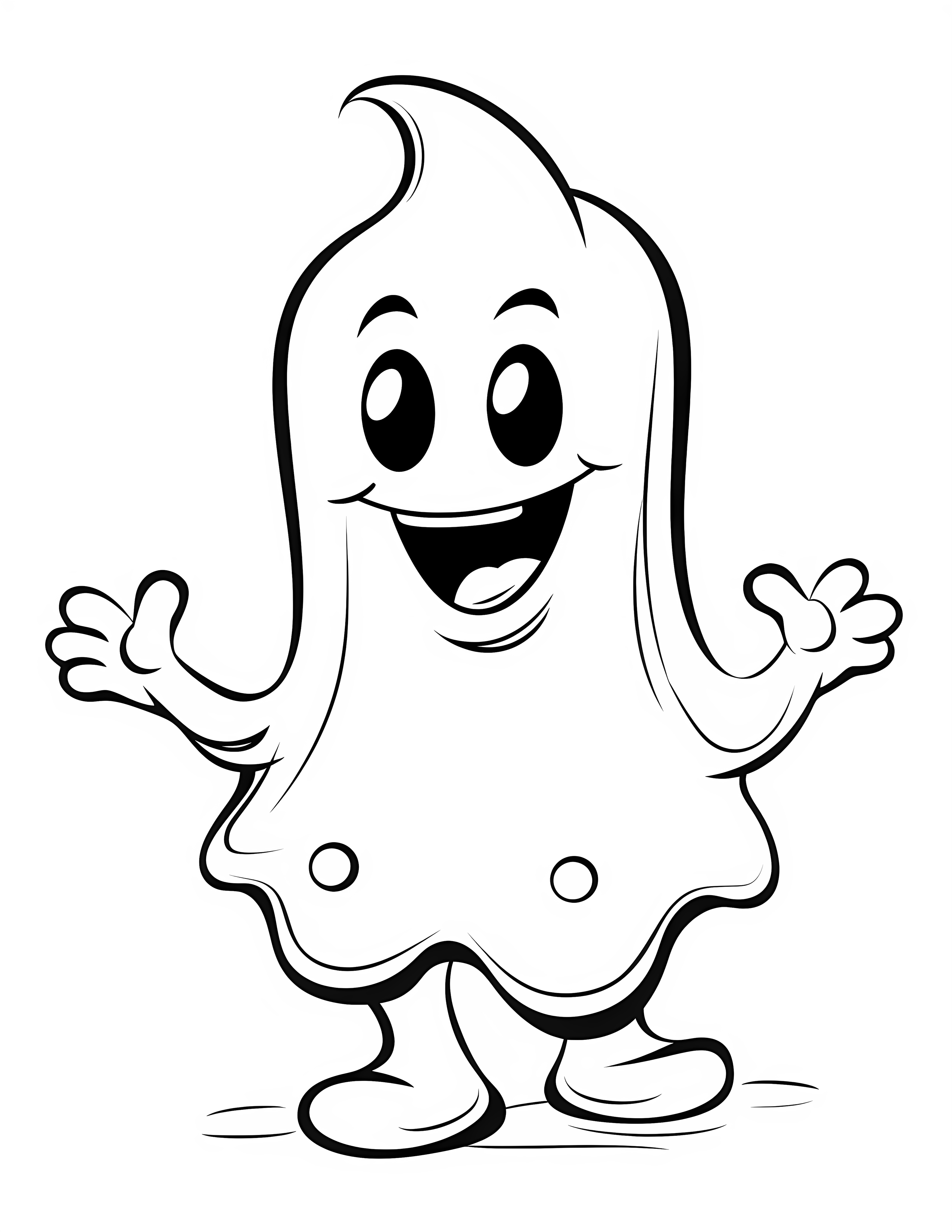 Ghost for kids coloring page on white color background #31616