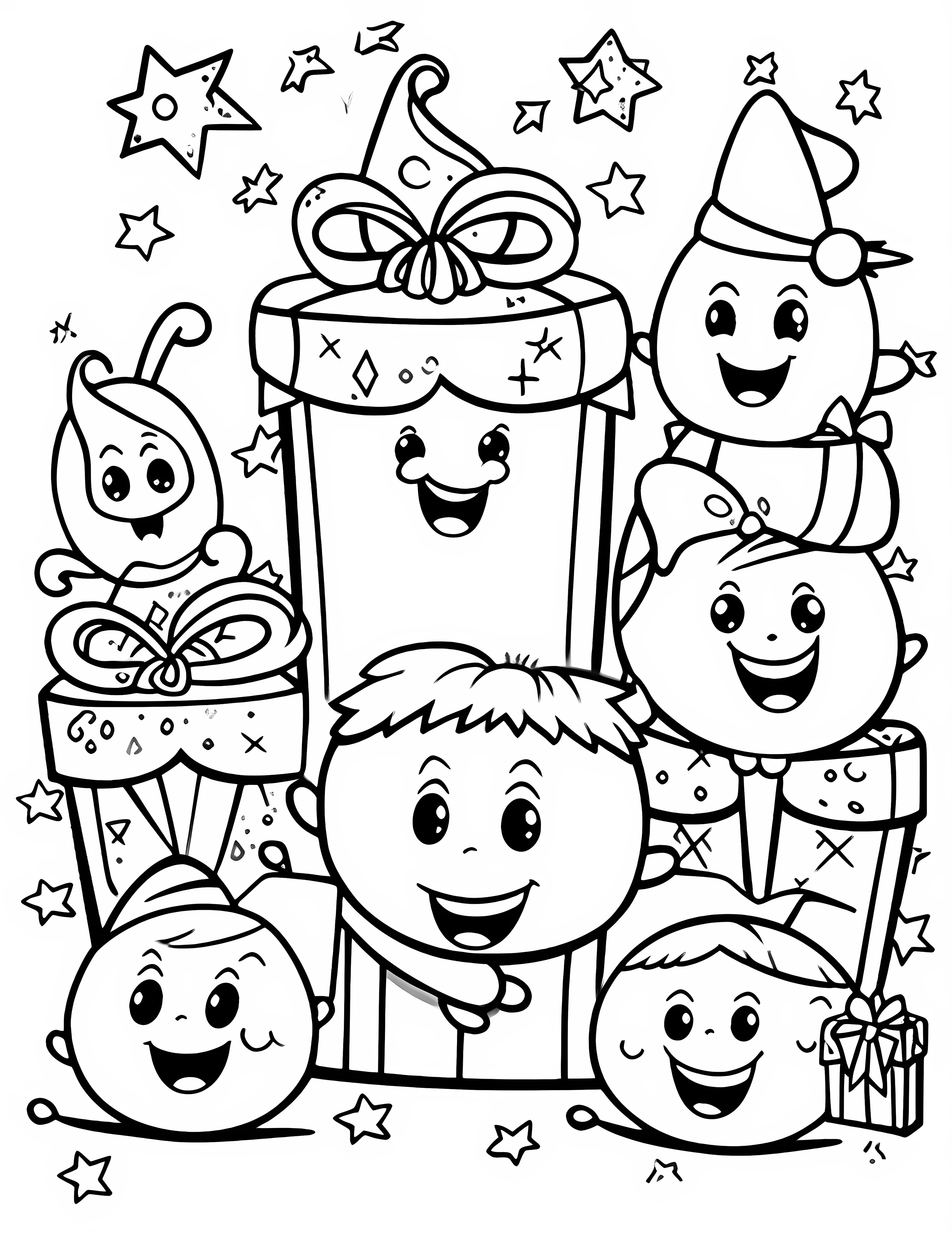 Holiday season for kids coloring page on white color background #31771