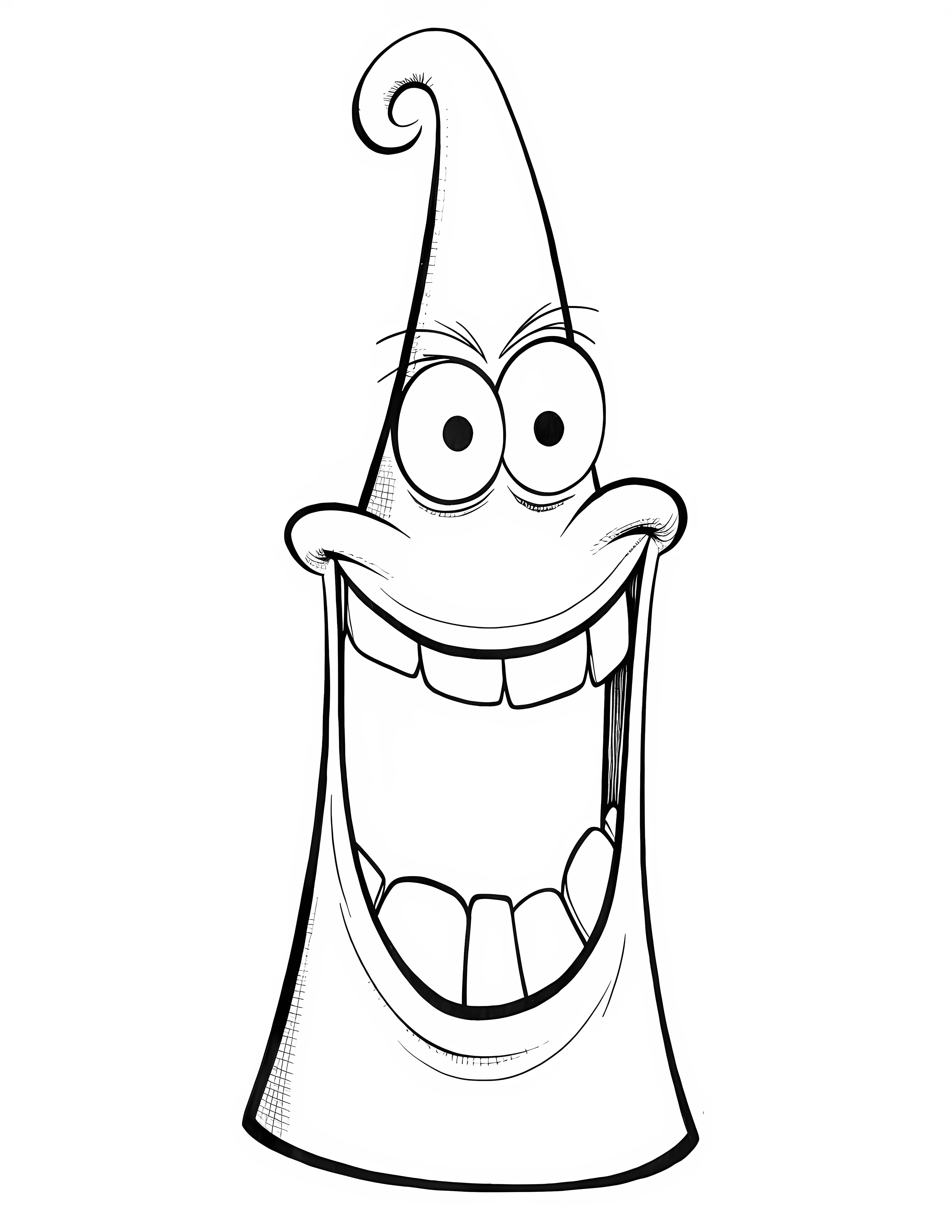 Horn for kids coloring page on white color background #31775