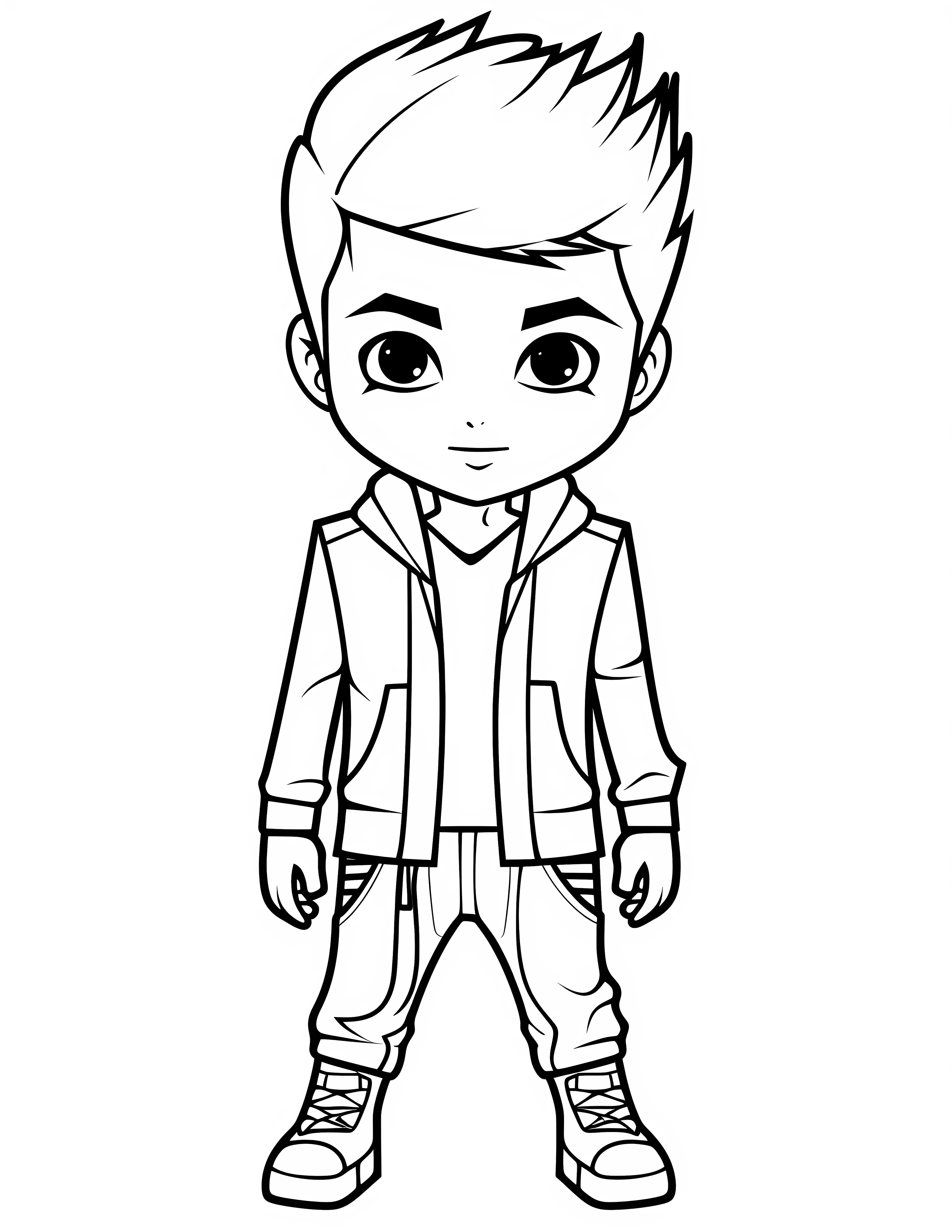 Justin bieber for kids coloring page on white color background #31888