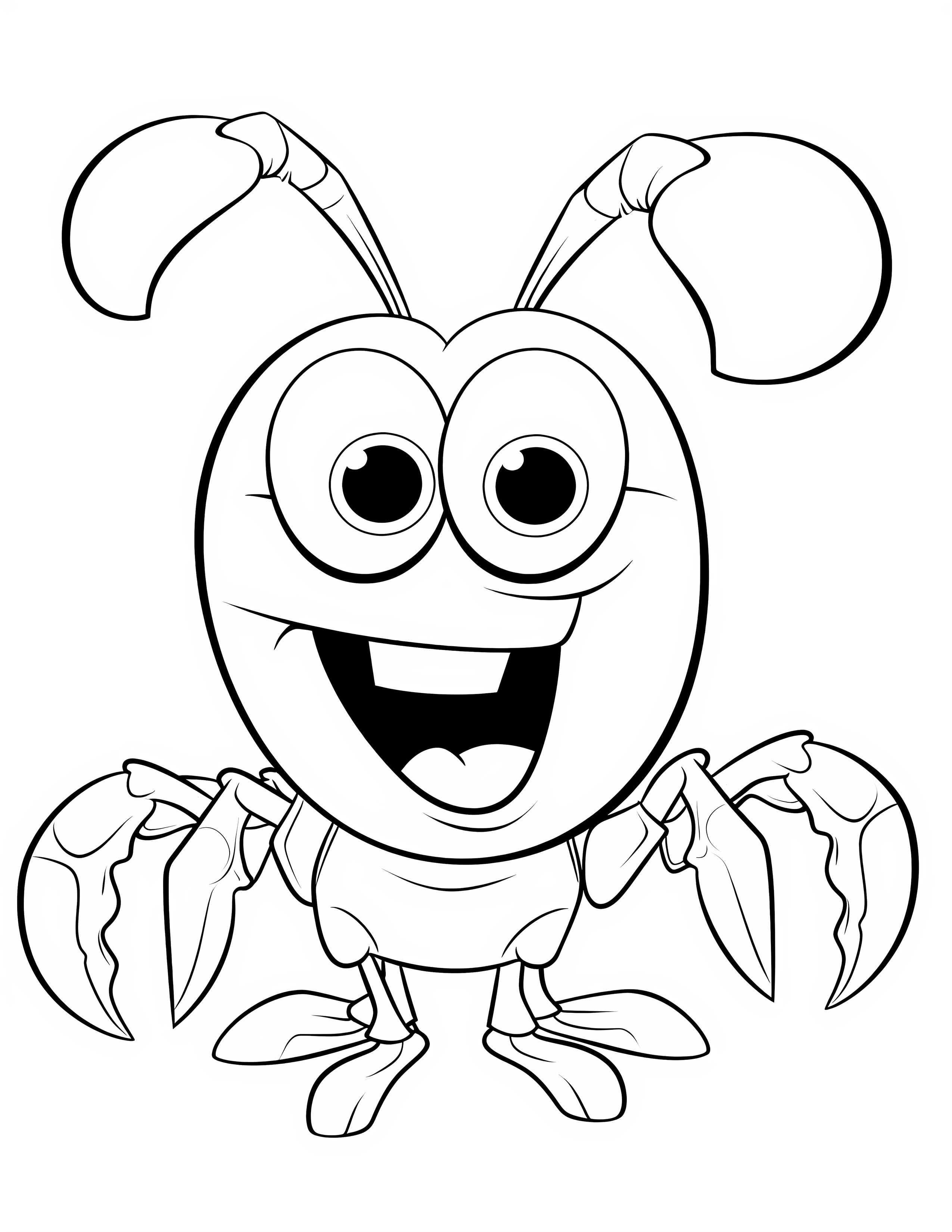 Lobster for kids coloring page on white color background #31995