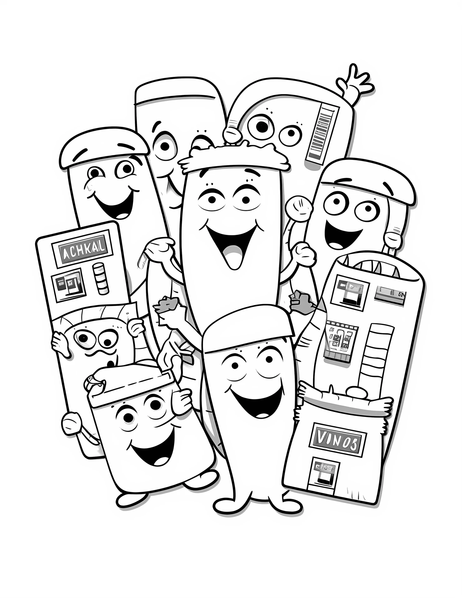 Band aids for kids coloring page on white color background #30625