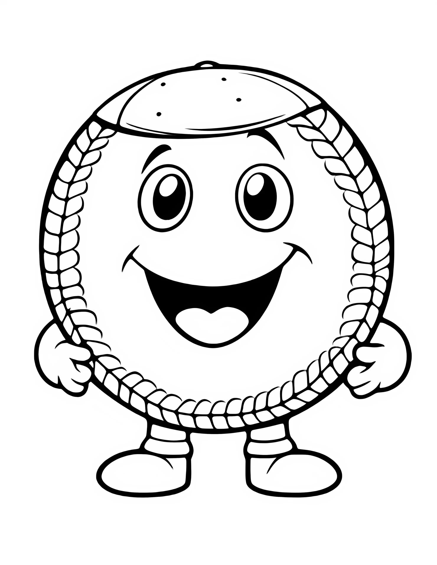 Baseball for kids coloring page on white color background #30637
