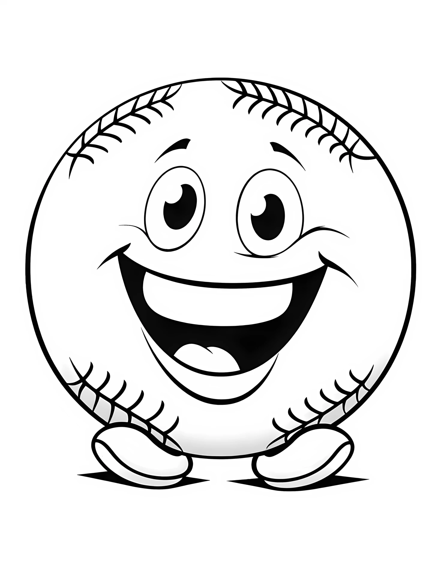 Baseball for kids coloring page on white color background #30638