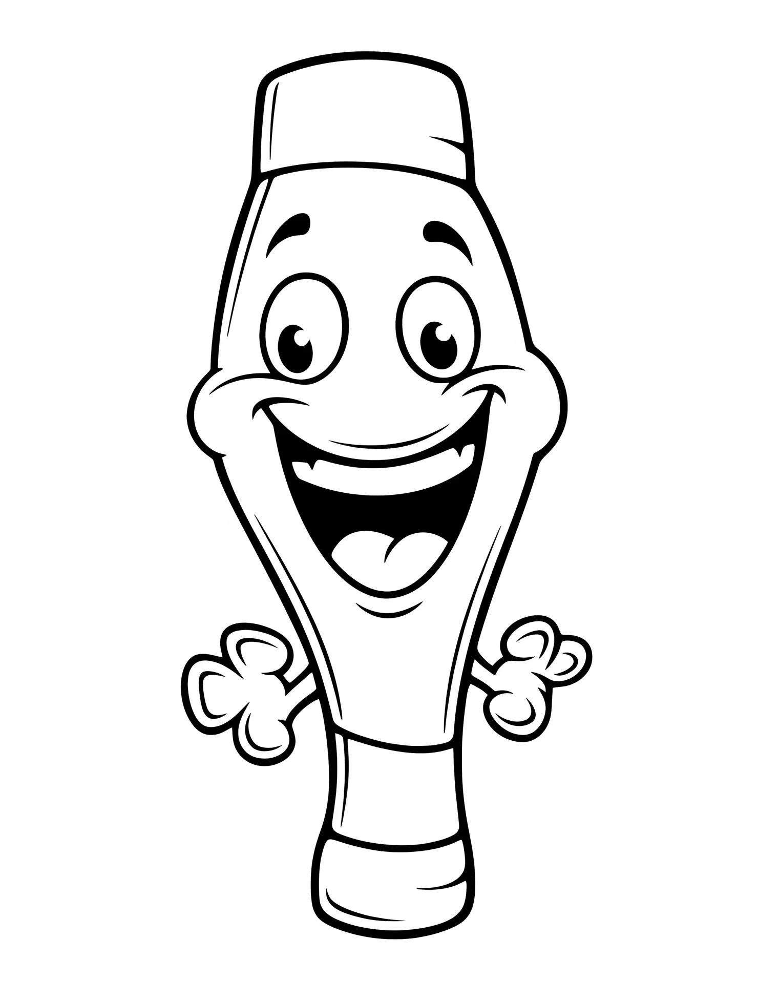 Baseball bat for kids coloring page on white color background #30642