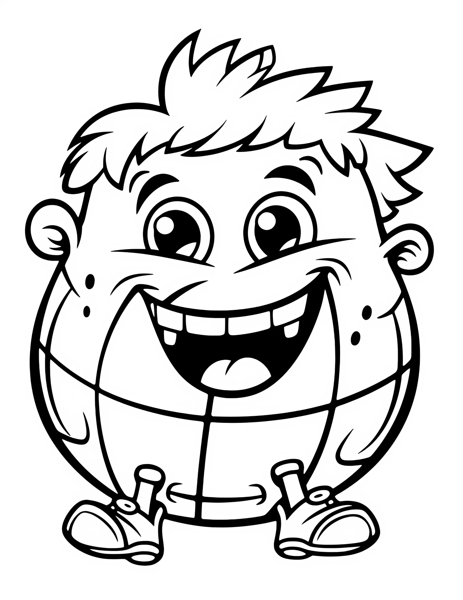 Basketball for kids coloring page on white color background #30648