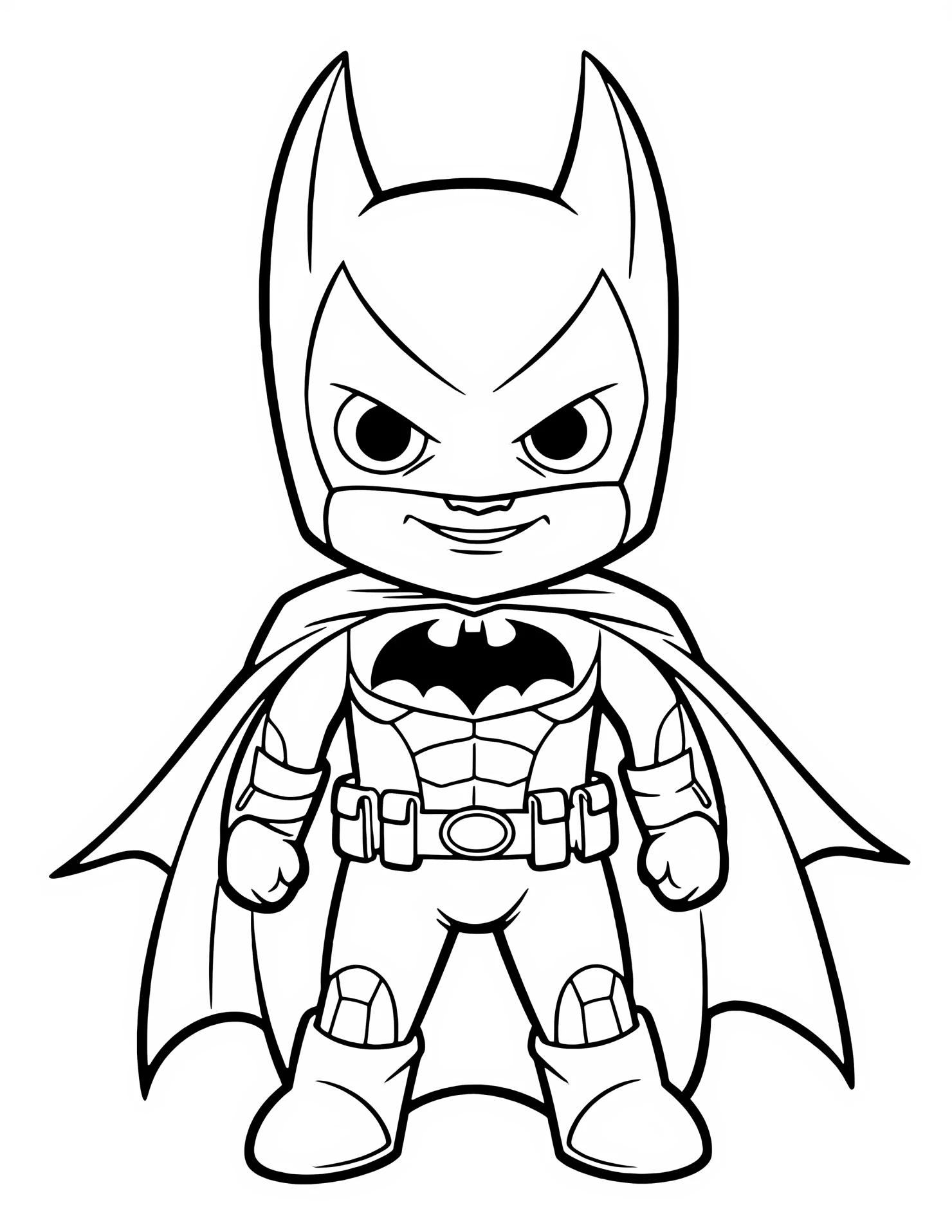 Batman for kids coloring page on white color background #30659