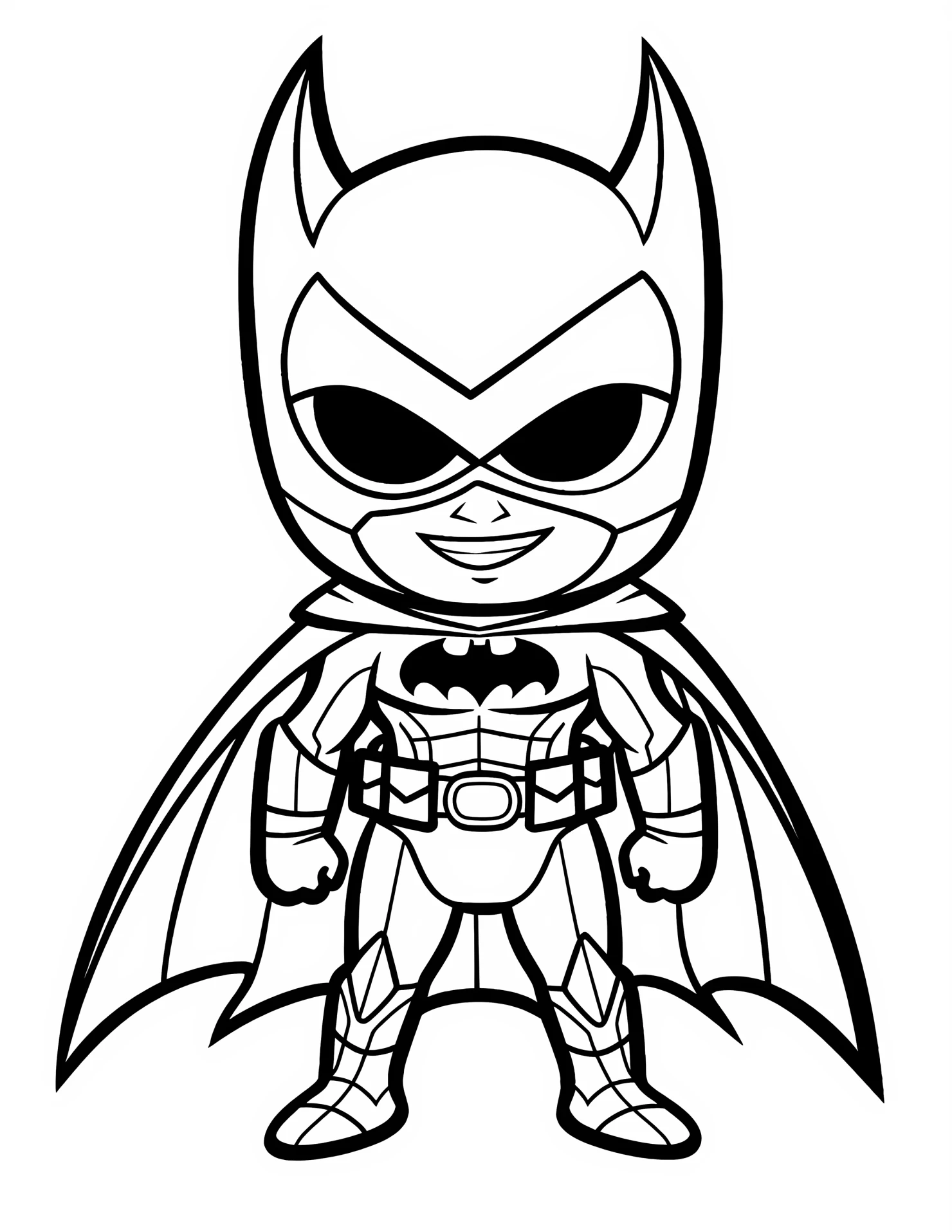Batman for kids coloring page on white color background #30660