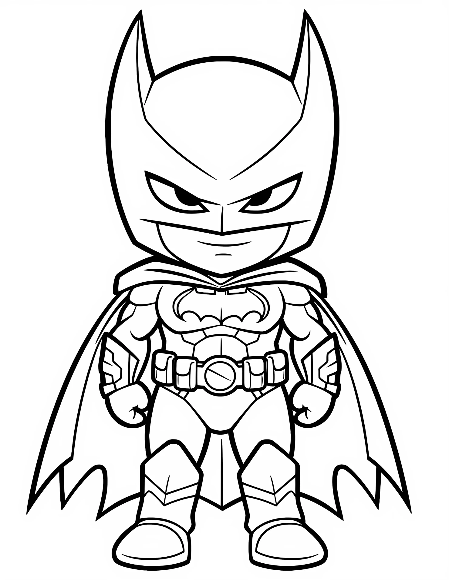Batman for kids coloring page on white color background #30661