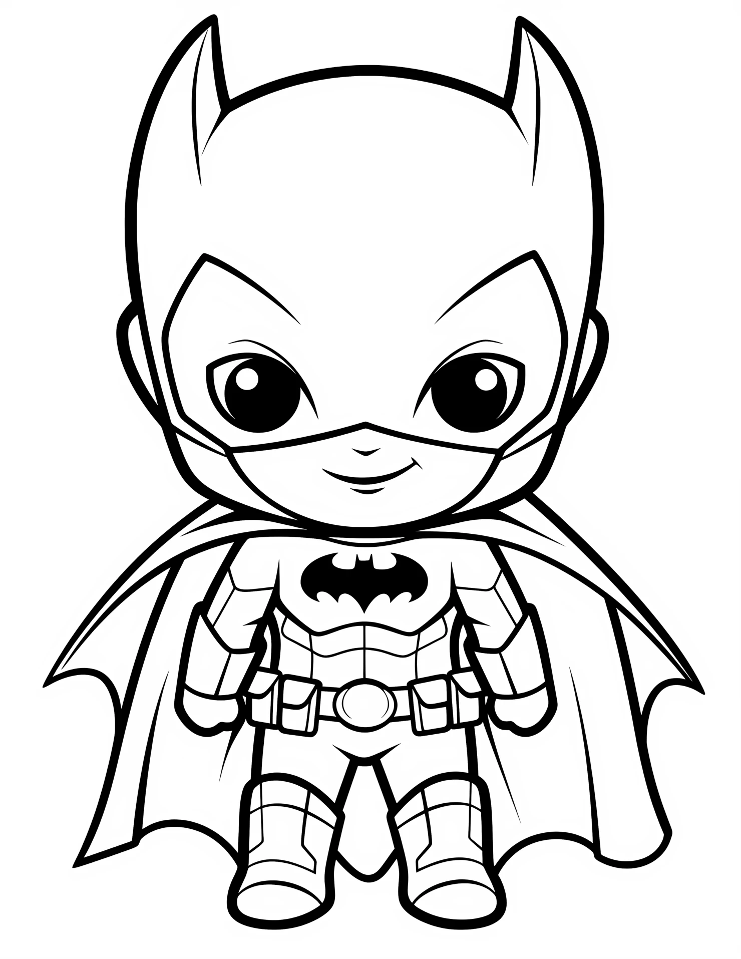 Batman for kids coloring page on white color background #30662