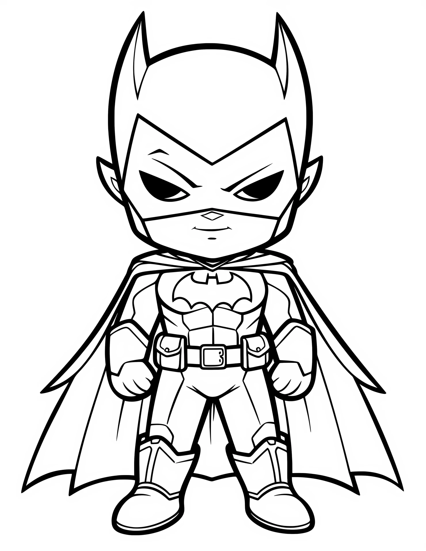Batman for kids coloring page on white color background #30664