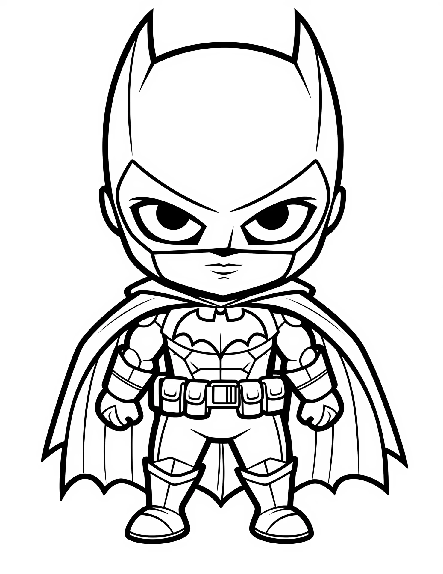 Batman for kids coloring page on white color background #30665