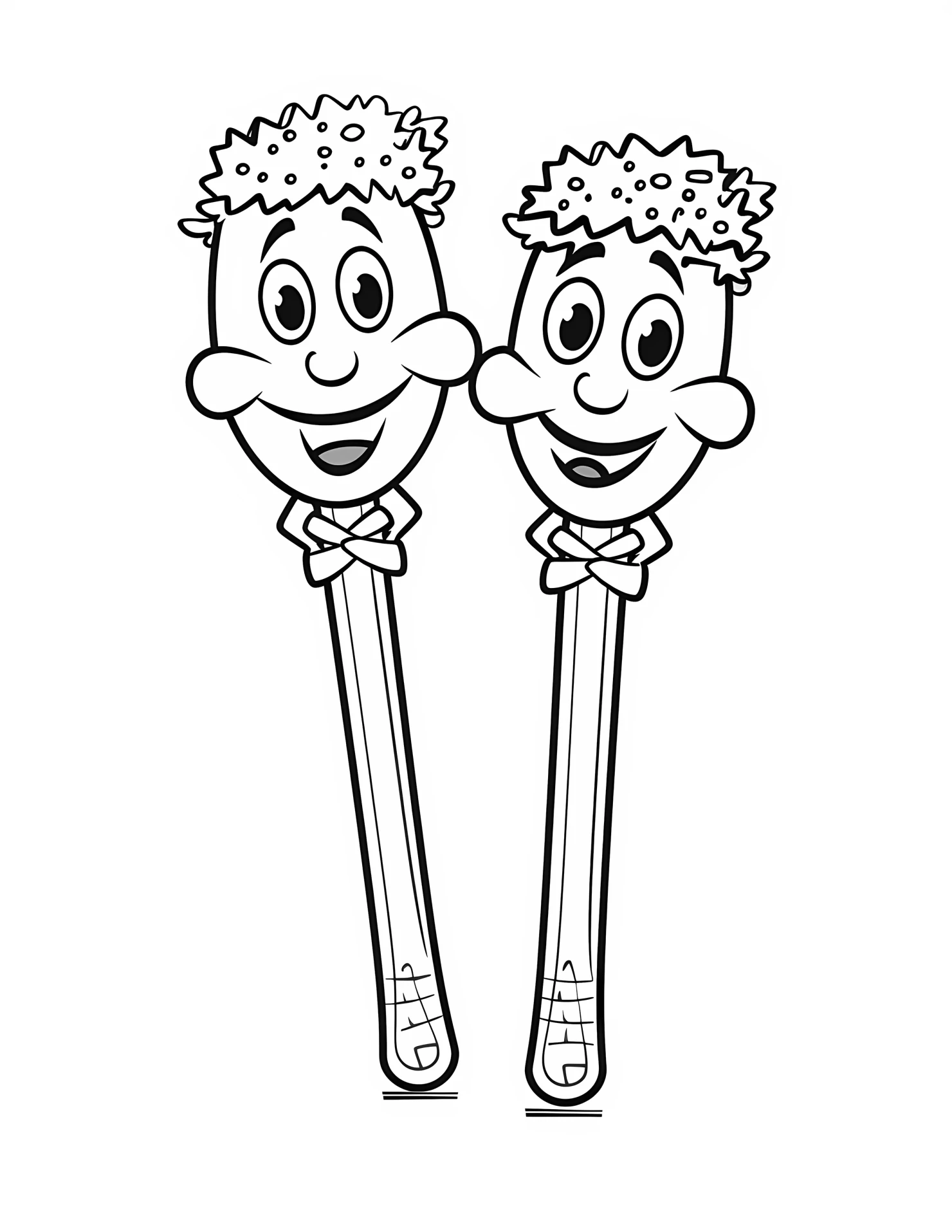 Baton for kids coloring page on white color background #30669
