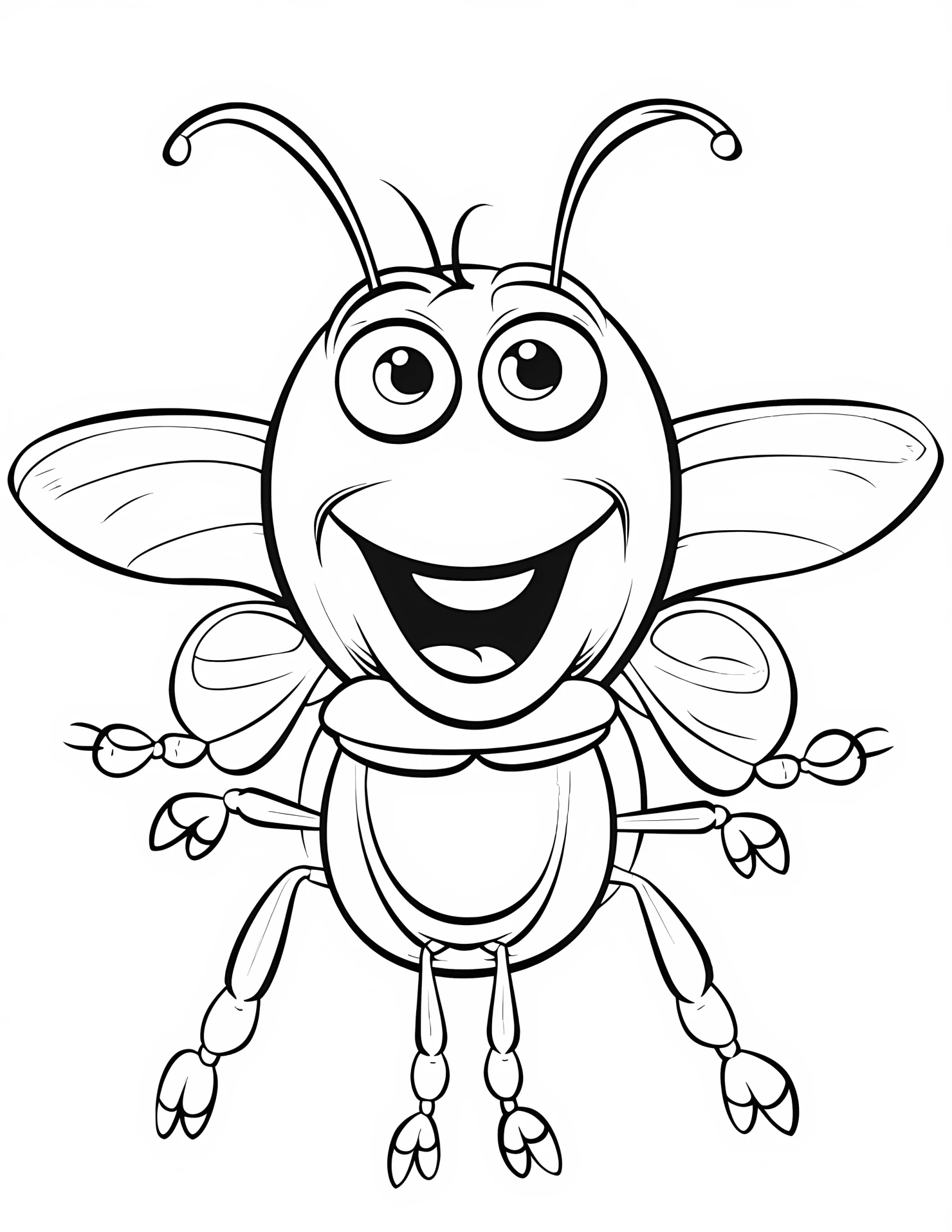 Beetle for kids coloring page on white color background #30697