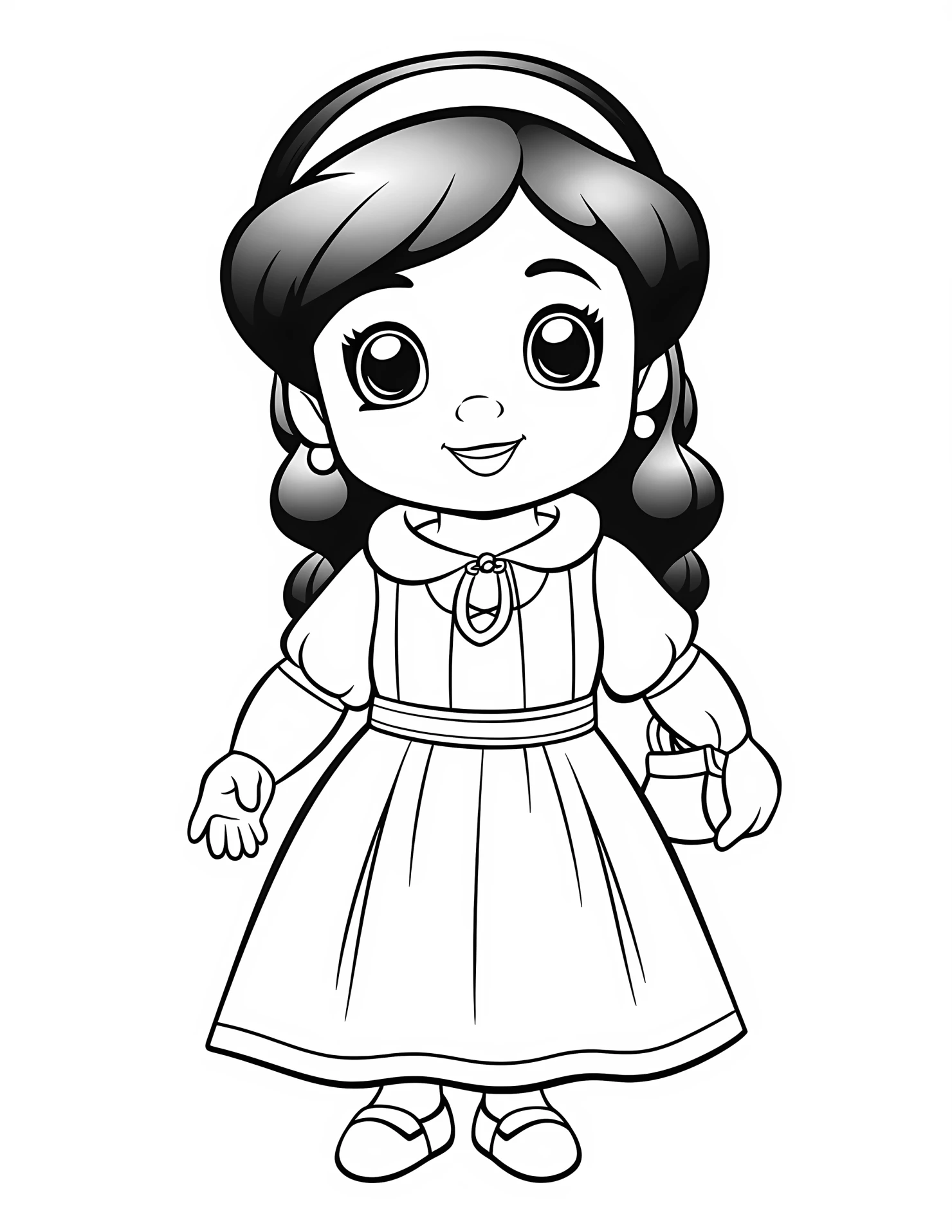 Belle for kids coloring page on white color background #30703