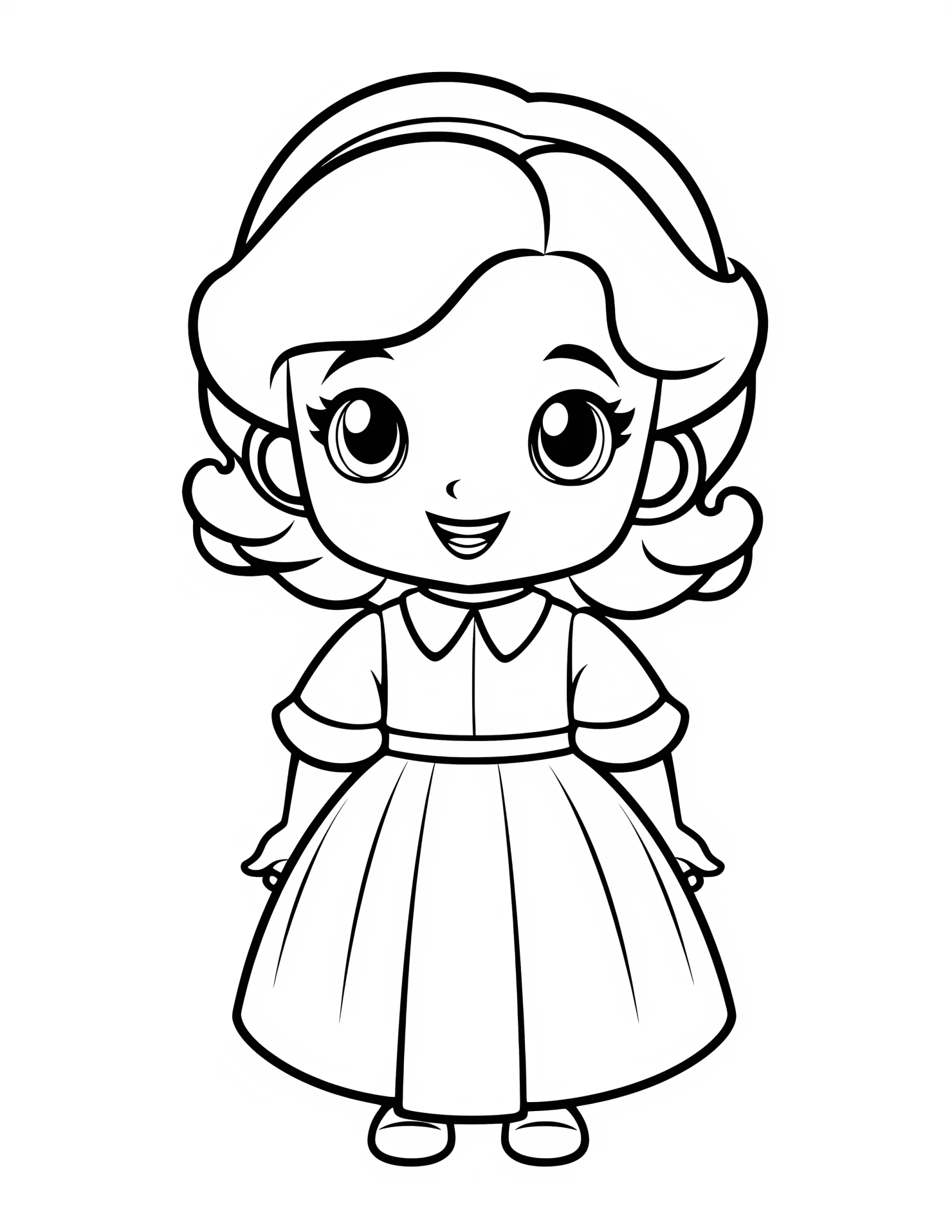 Belle for kids coloring page on white color background #30704