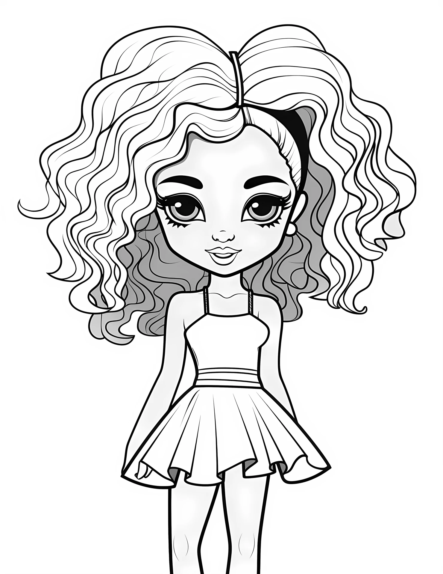 Beyonce for kids coloring page on white color background #30708