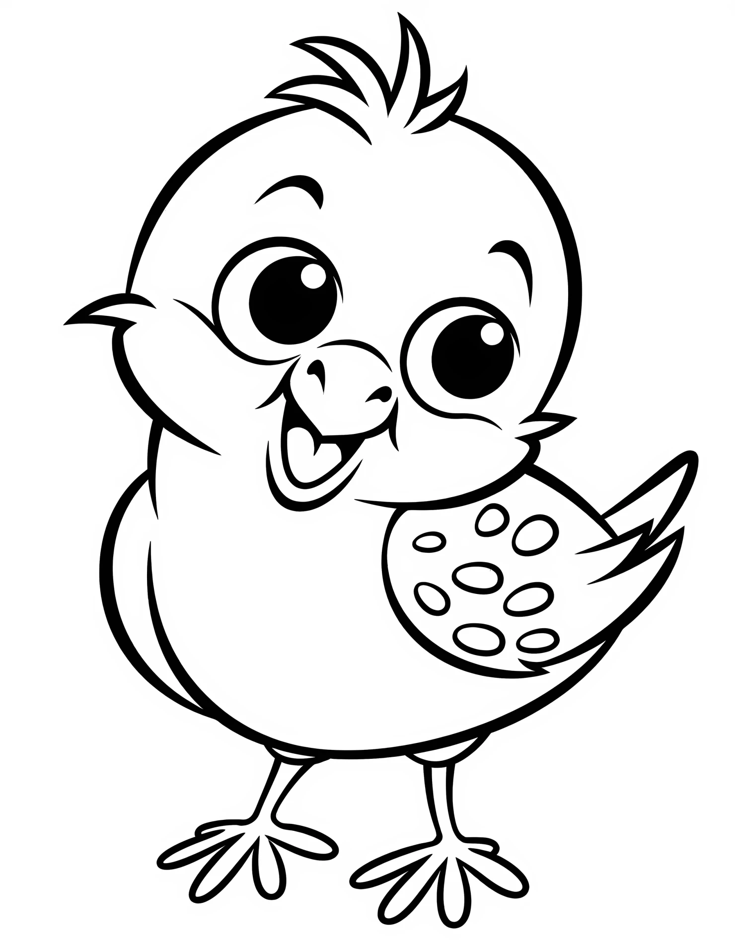 Bird for kids coloring page on white color background #30718
