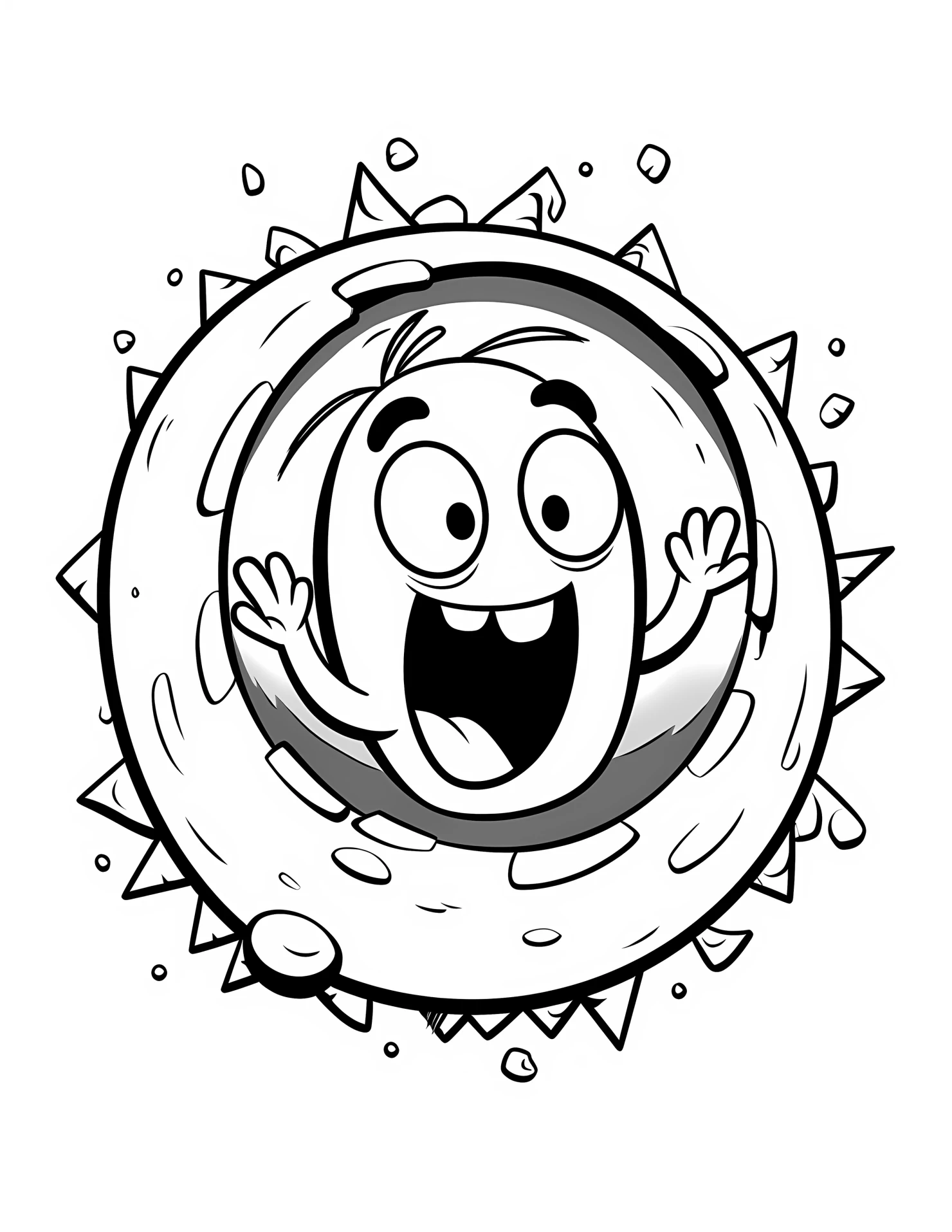 Black hole for kids coloring page on white color background #30719