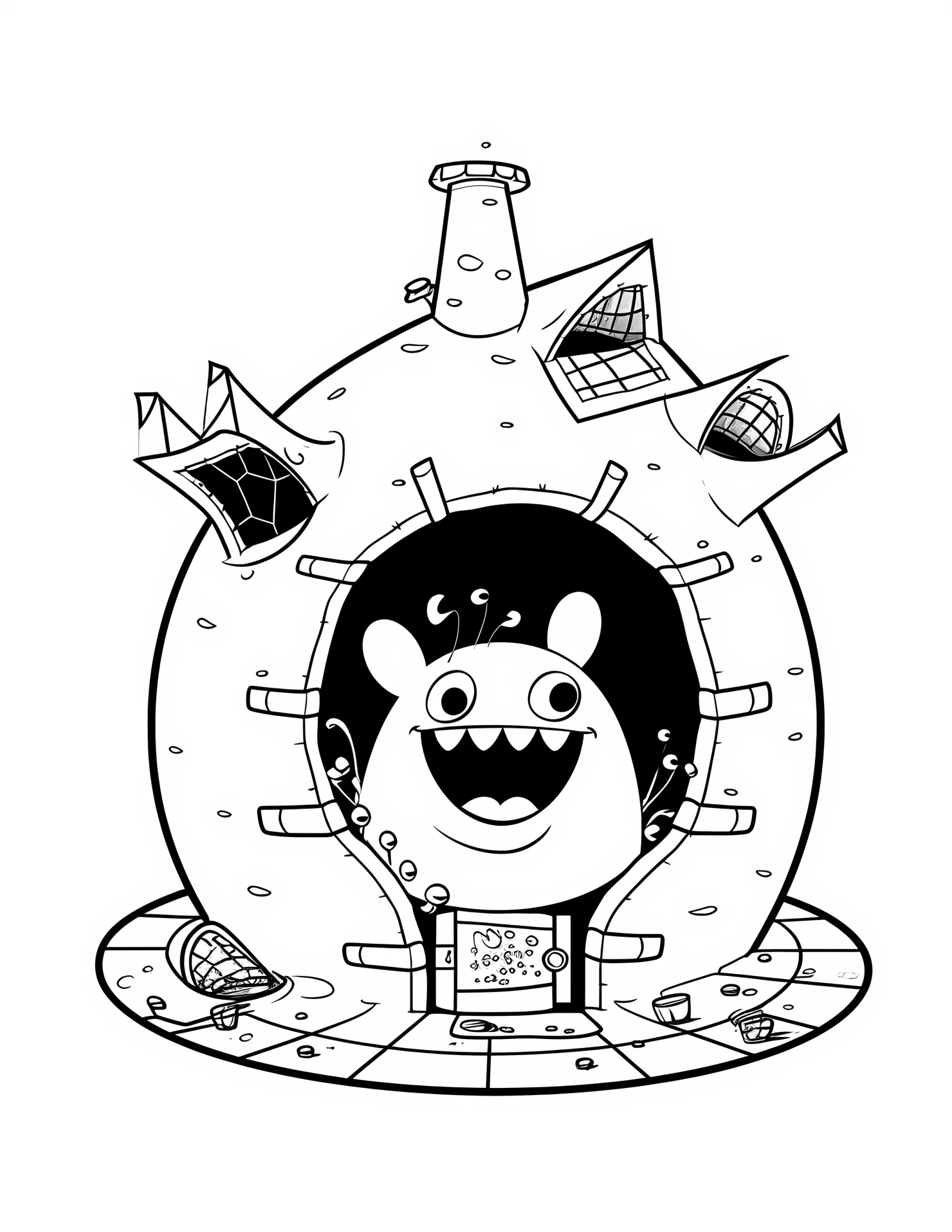 Black hole for kids coloring page on white color background #30720