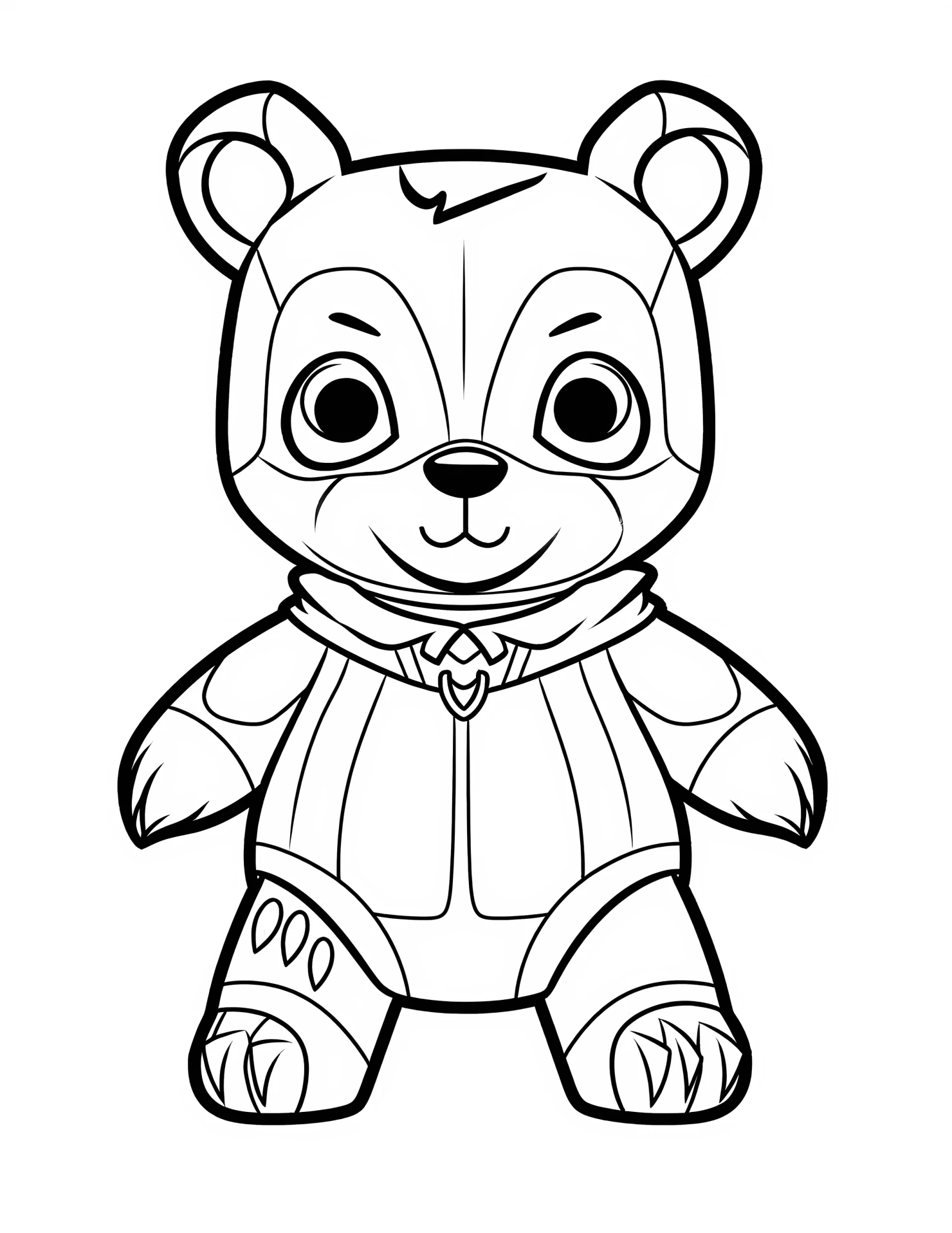 Black panther for kids coloring page on white color background #30724