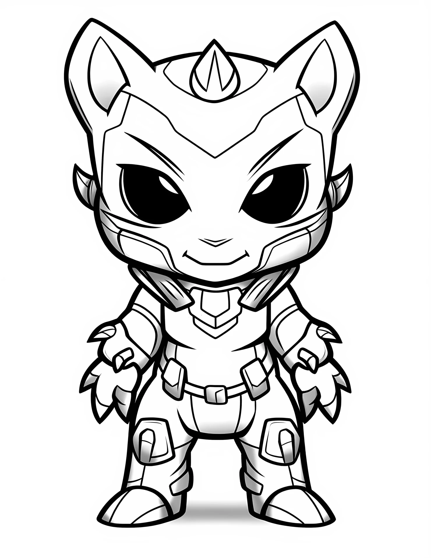 Black panther for kids coloring page on white color background #30725
