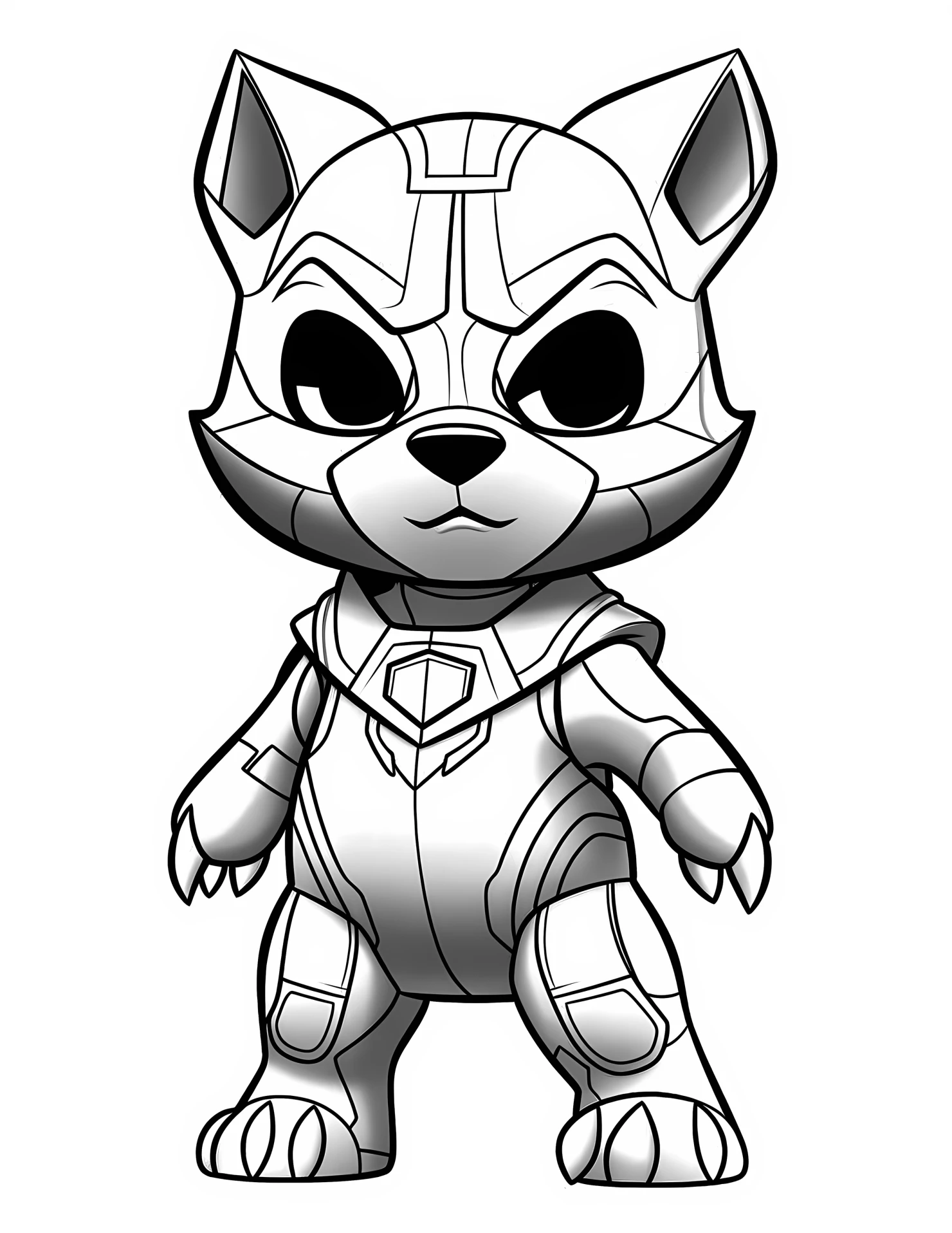 Black panther for kids coloring page on white color background #30729