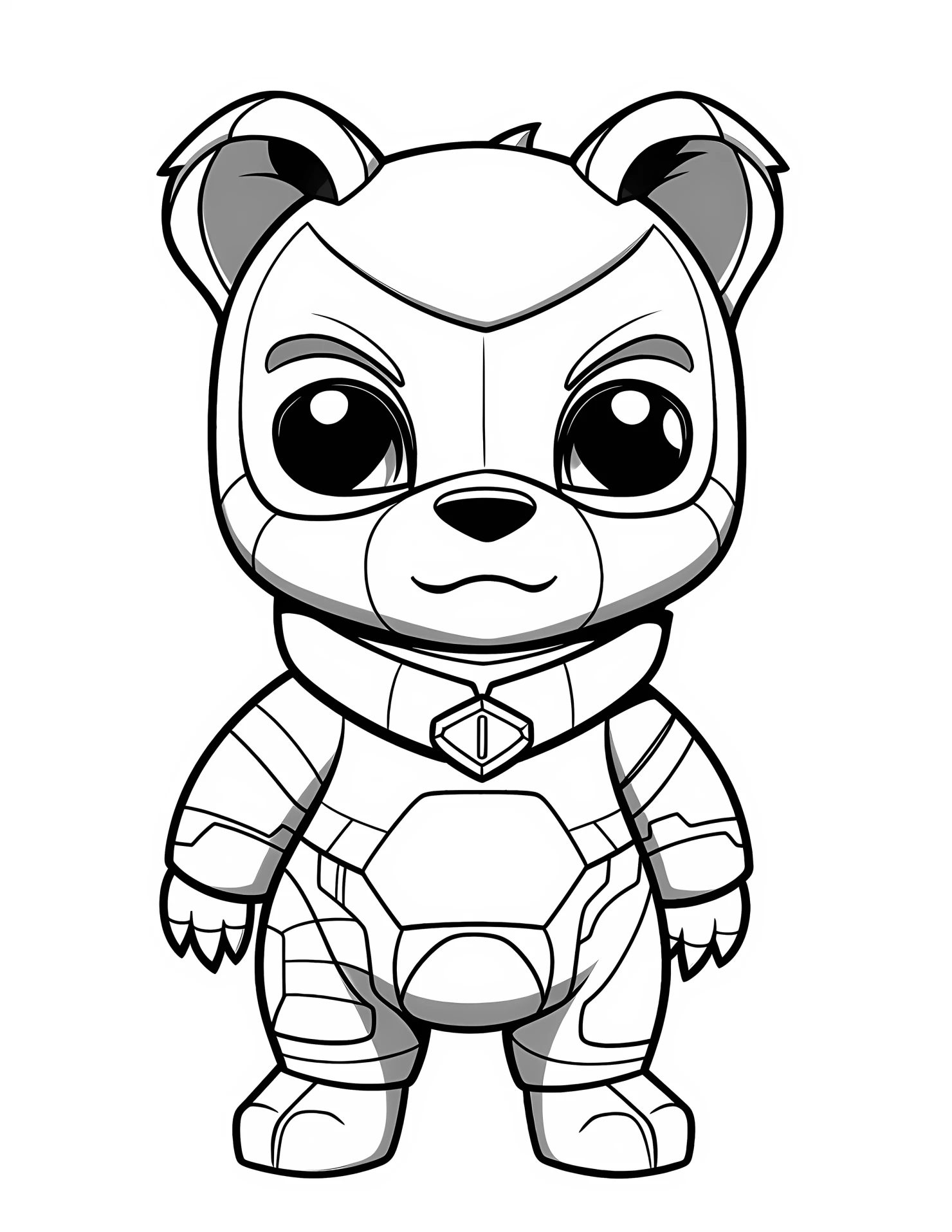 Black panther for kids coloring page on white color background #30730