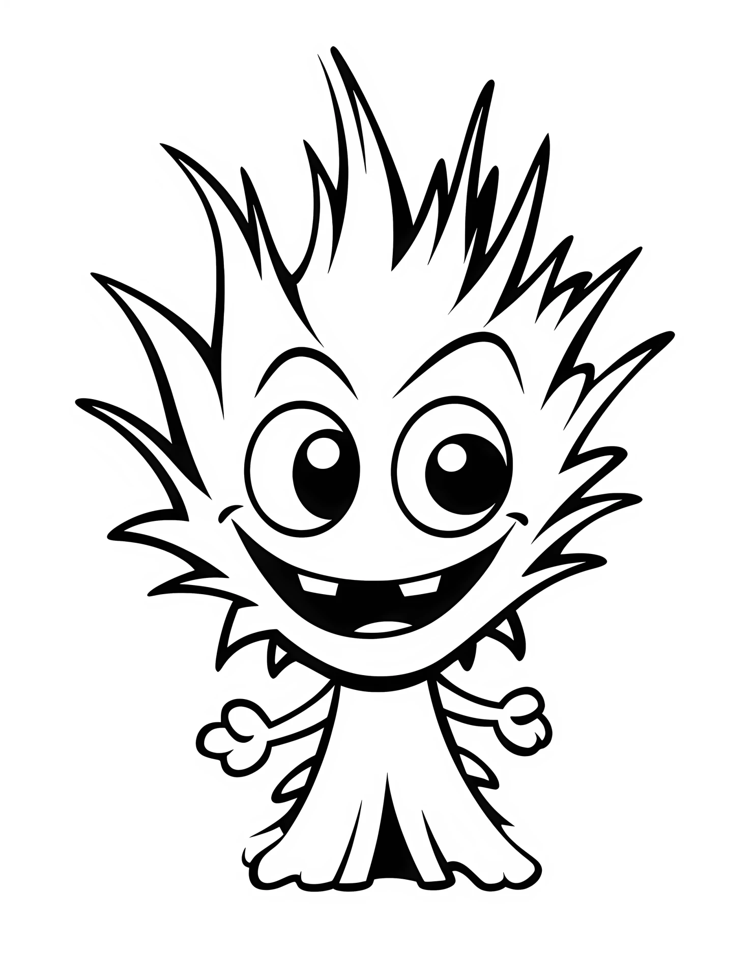 Bleach copy for kids coloring page on white color background #30735