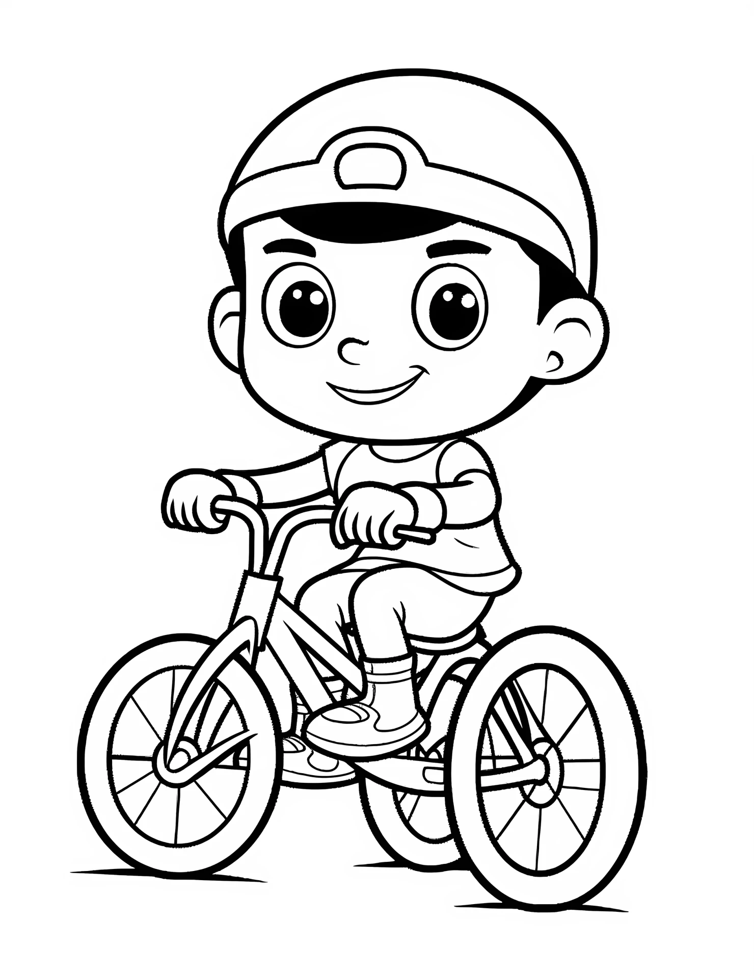 Bike for kids coloring page on white color background #30742