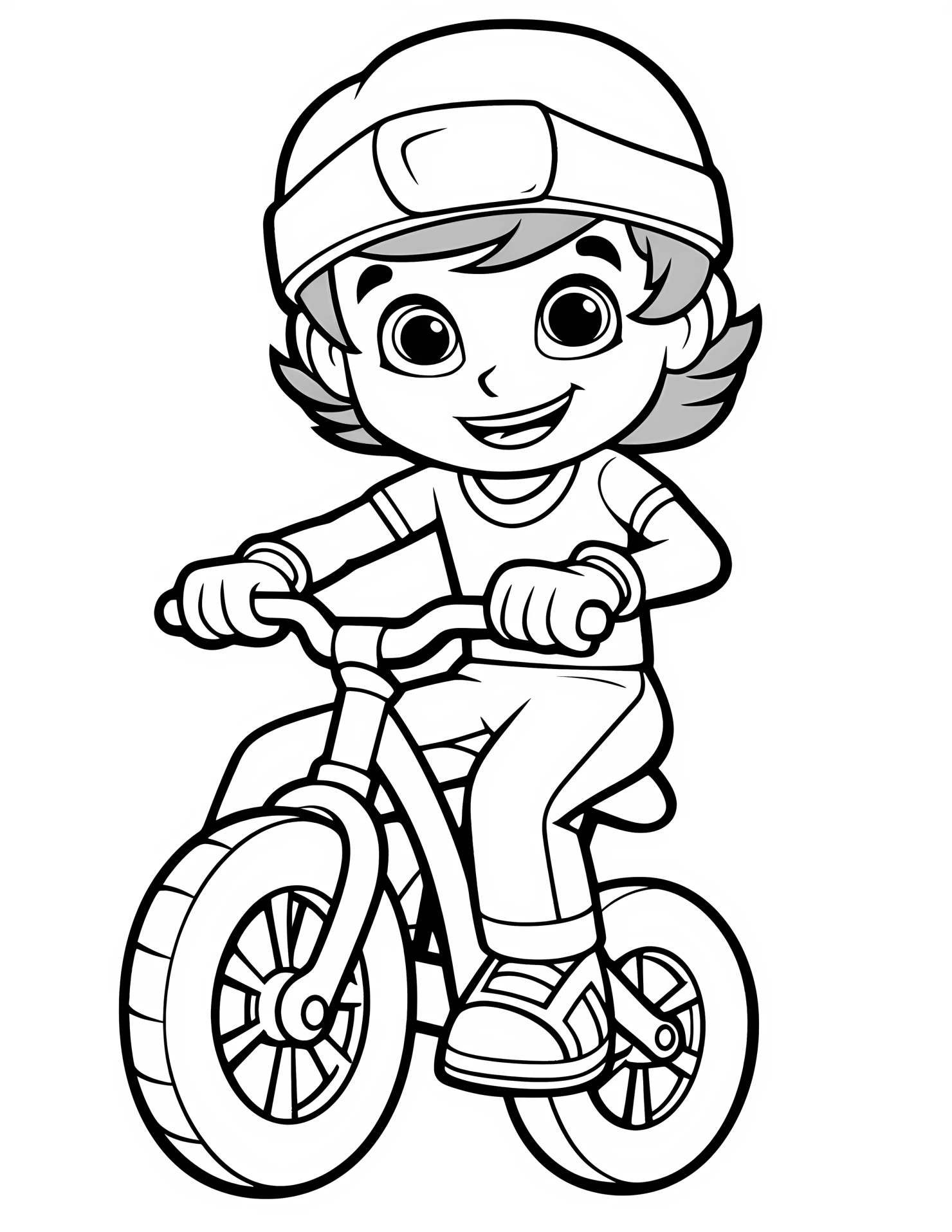 Bike for kids coloring page on white color background #30744