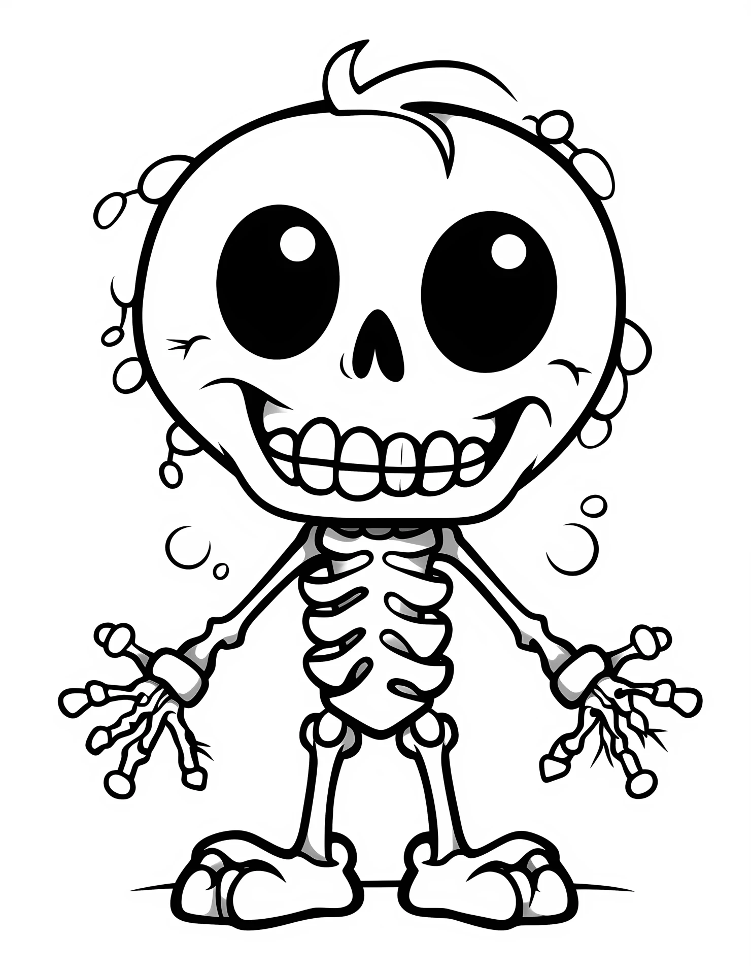 Bones for kids coloring page on white color background #30745