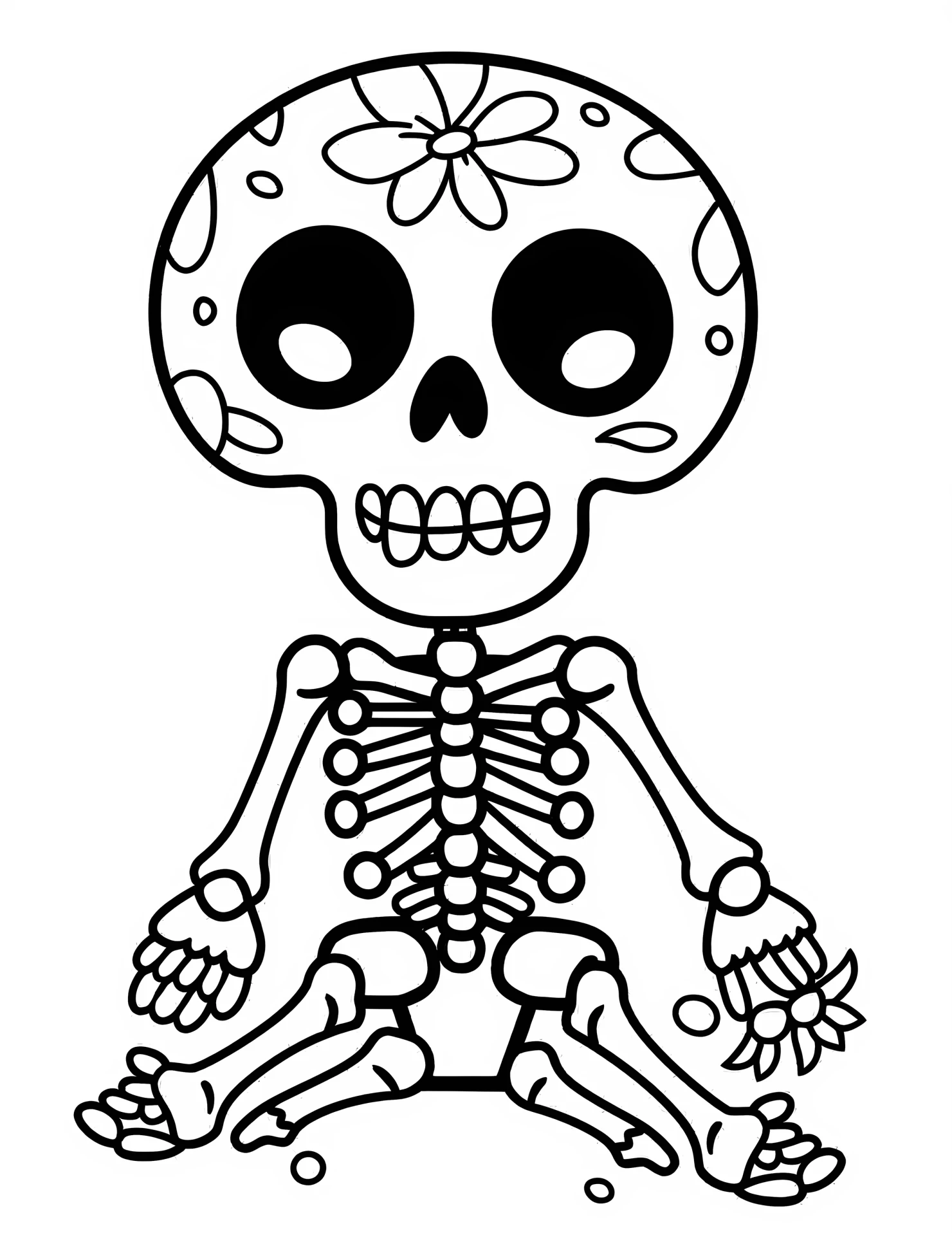 Bones for kids coloring page on white color background #30748