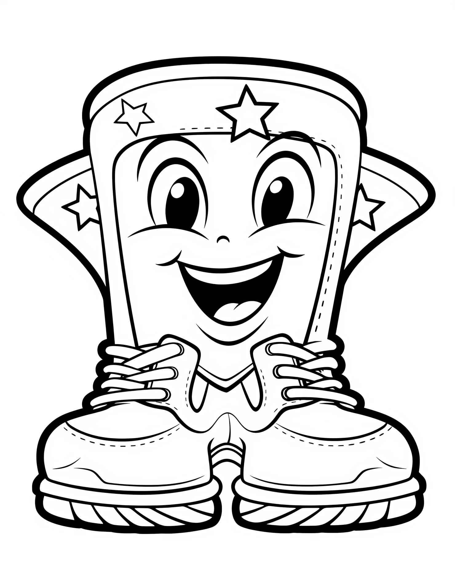 Boot for kids coloring page on white color background #30760