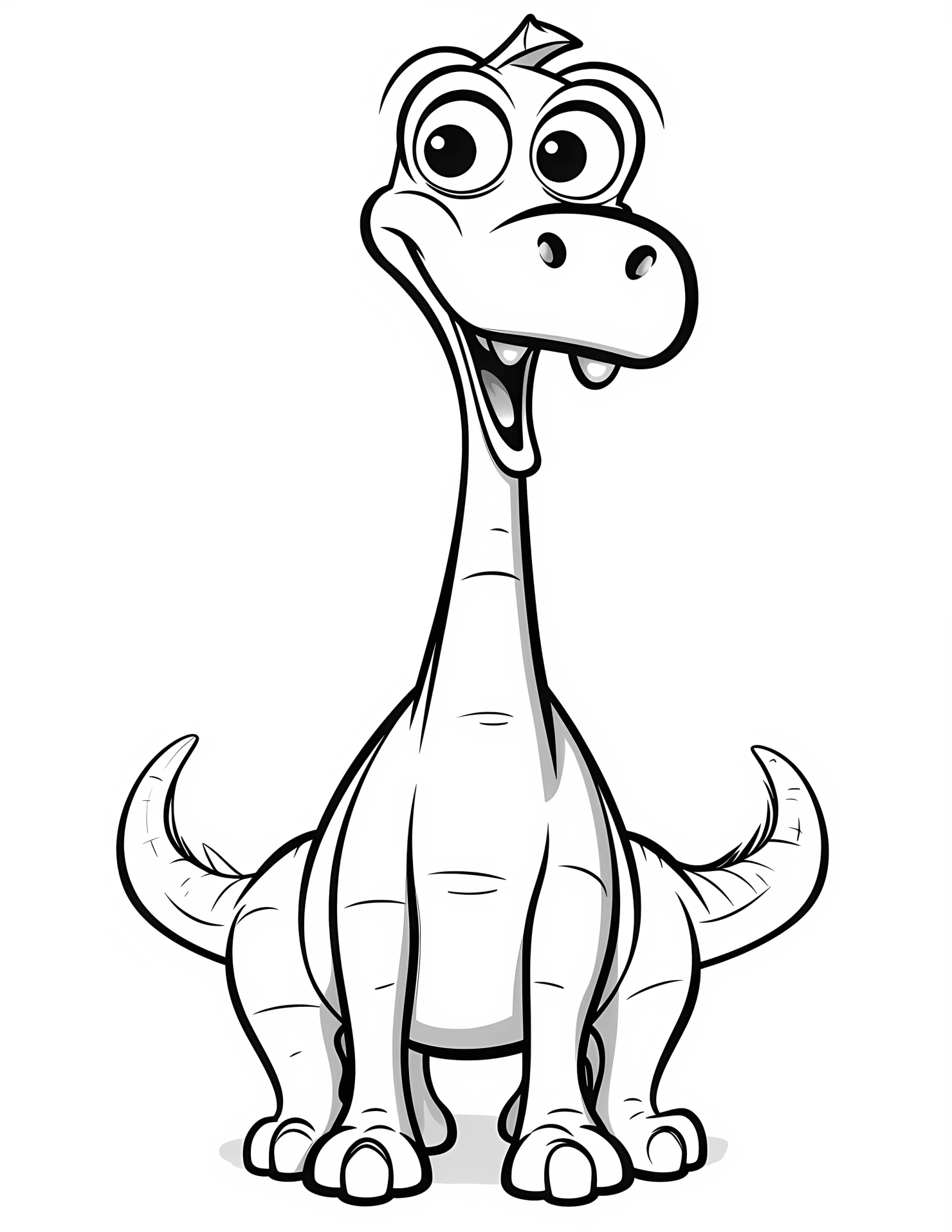 Brachiosaurus for kids coloring page on white color background #30766