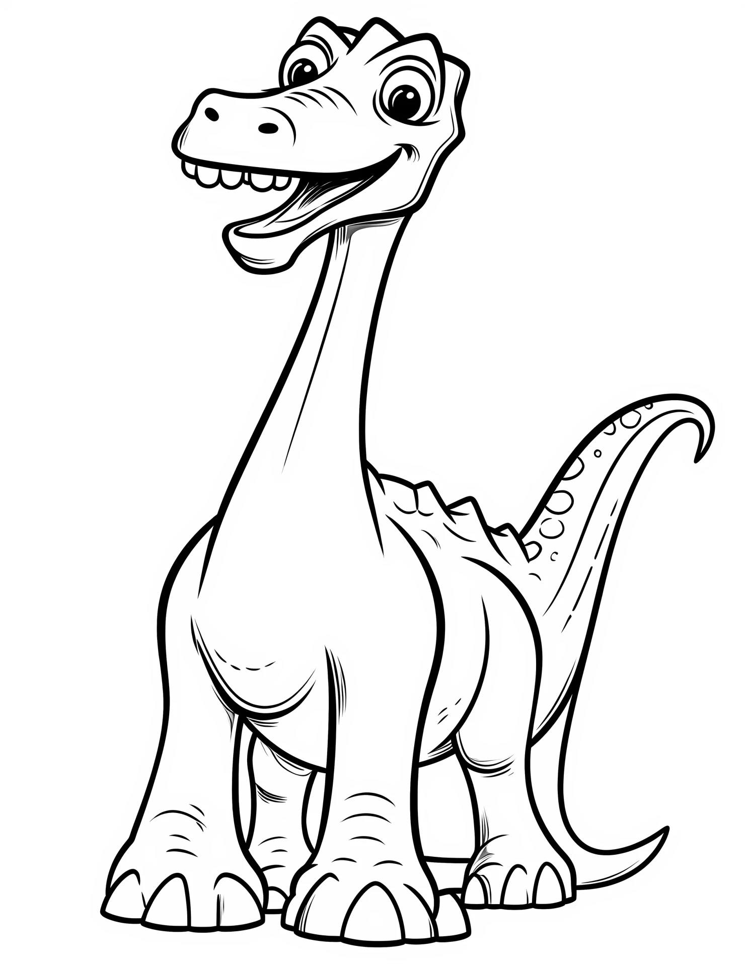 Brachiosaurus for kids coloring page on white color background #30768