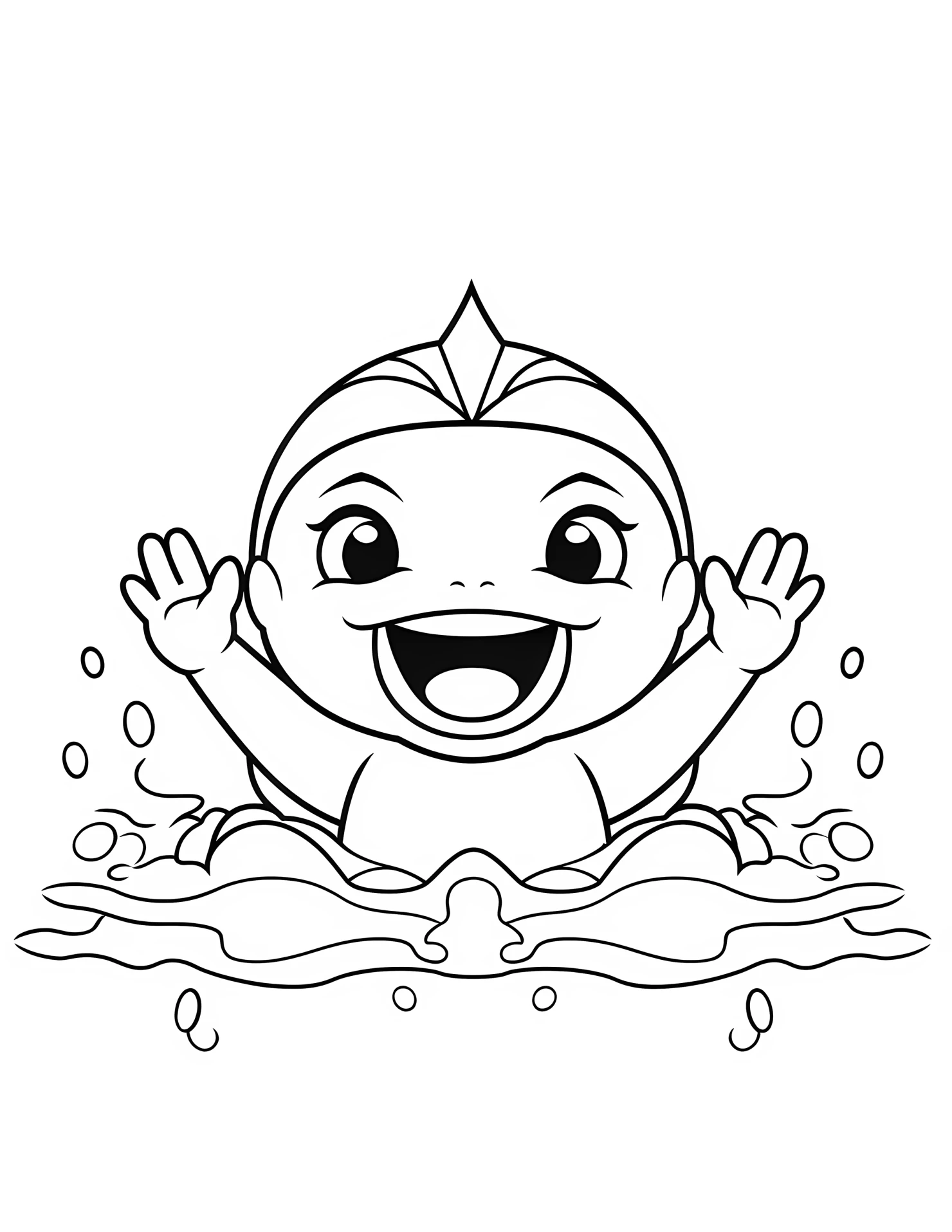 Breaststroke for kids coloring page on white color background #30777