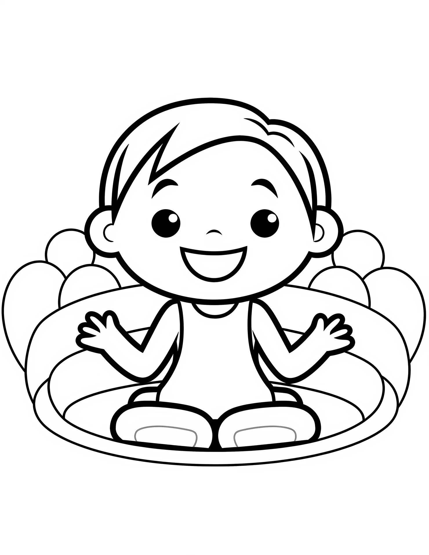 Breaststroke for kids coloring page on white color background #30779