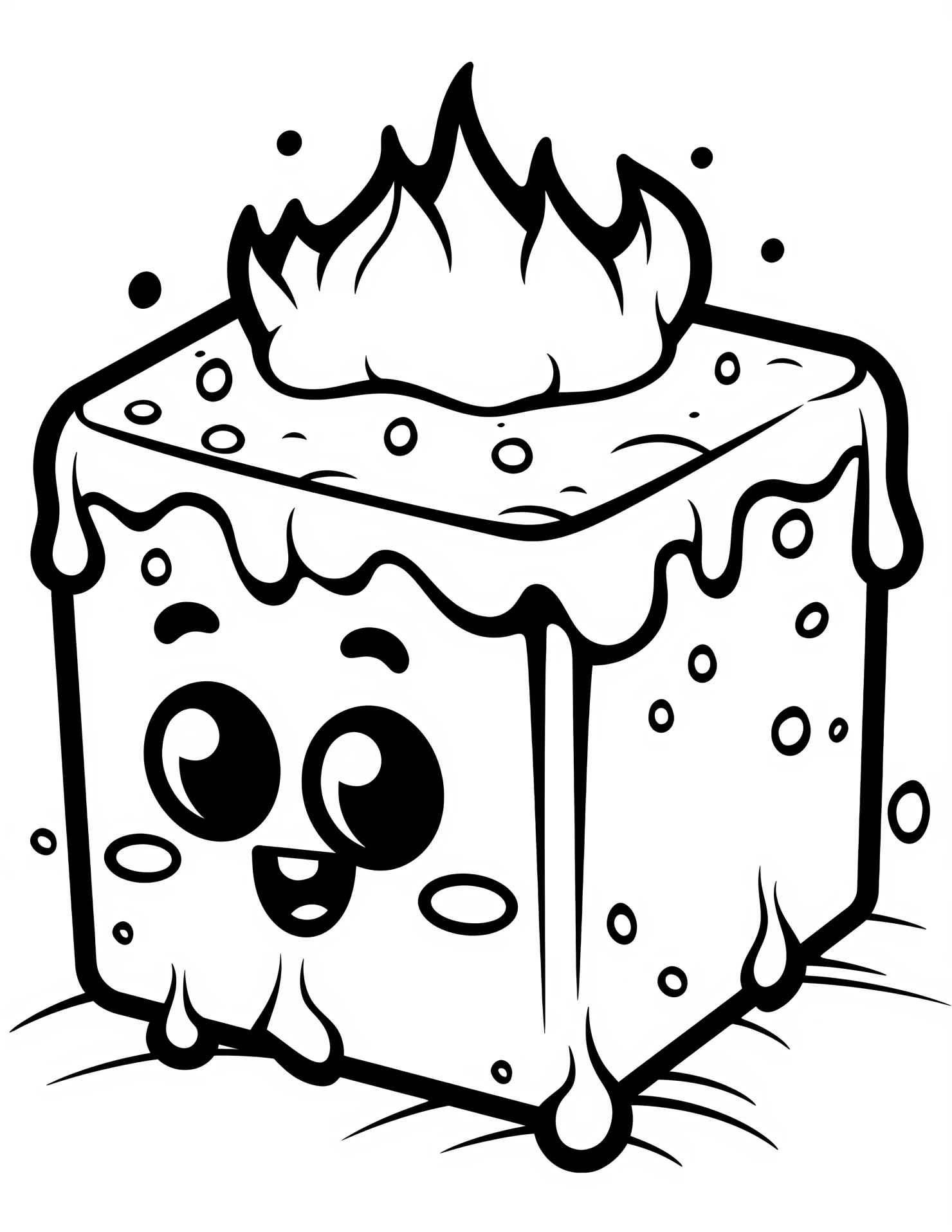 Brownie for kids coloring page on white color background #30797