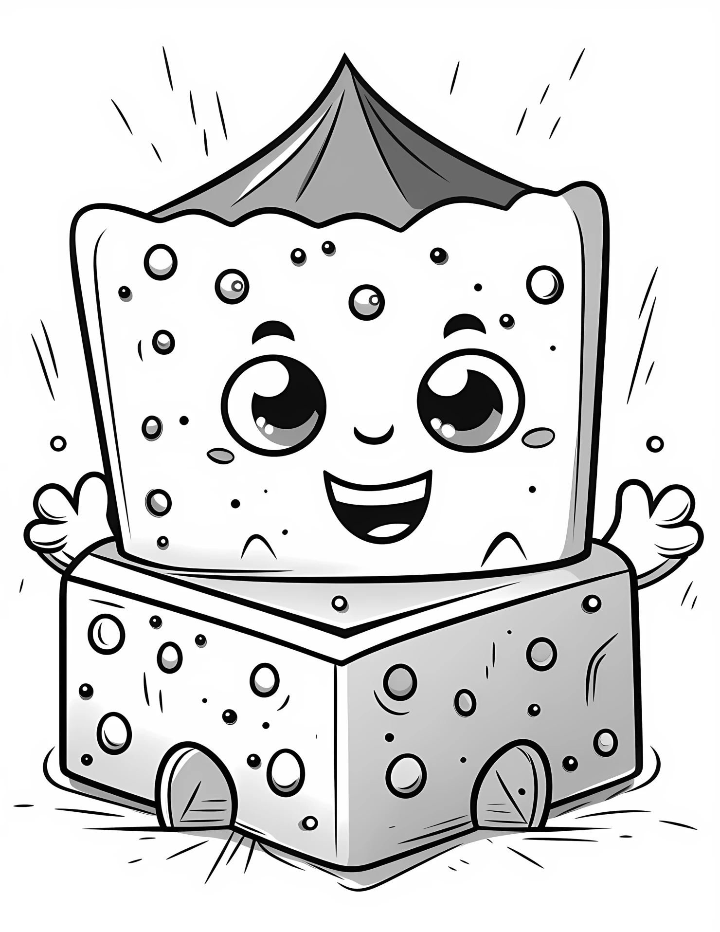 Brownie for kids coloring page on white color background #30798