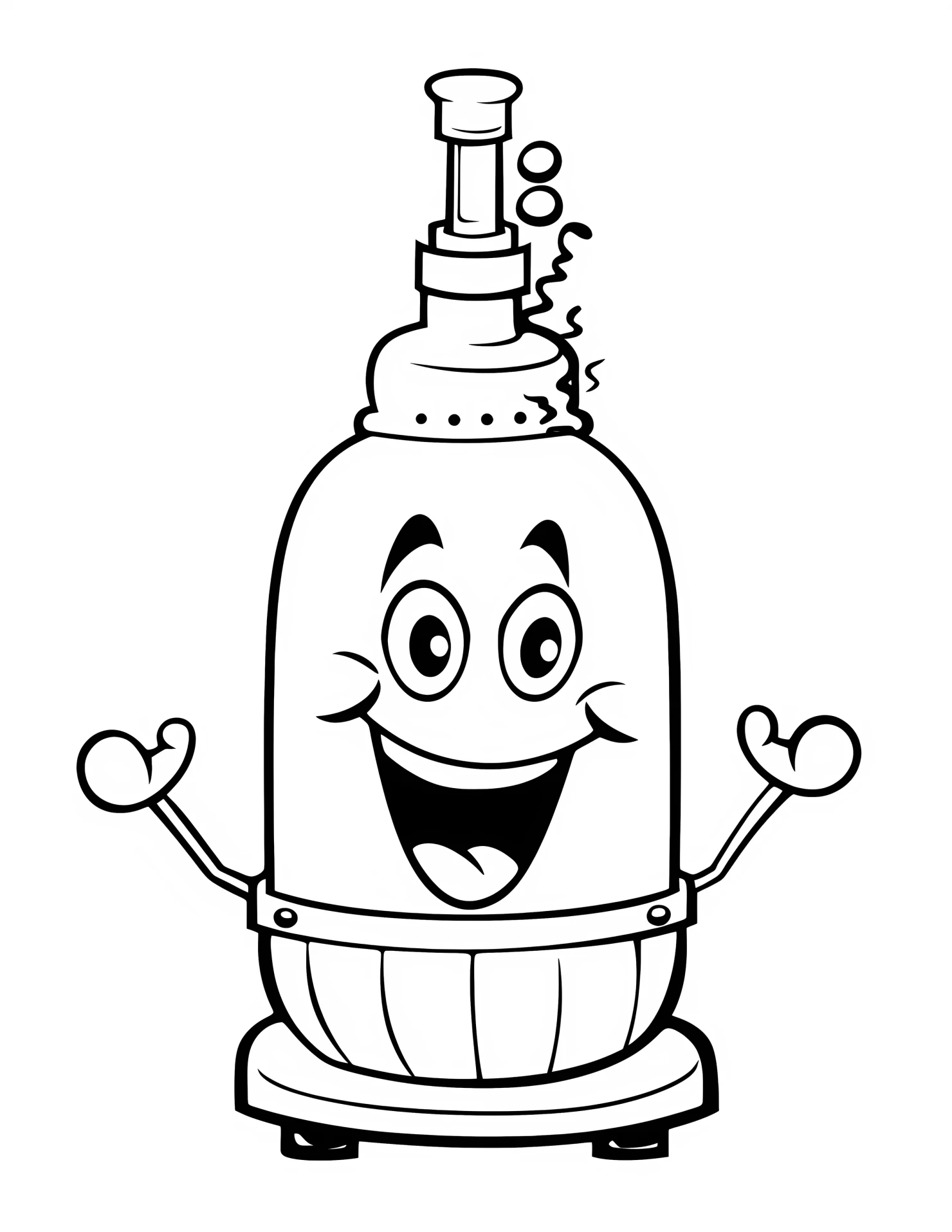 Bunsen burner for kids coloring page on white color background #30812