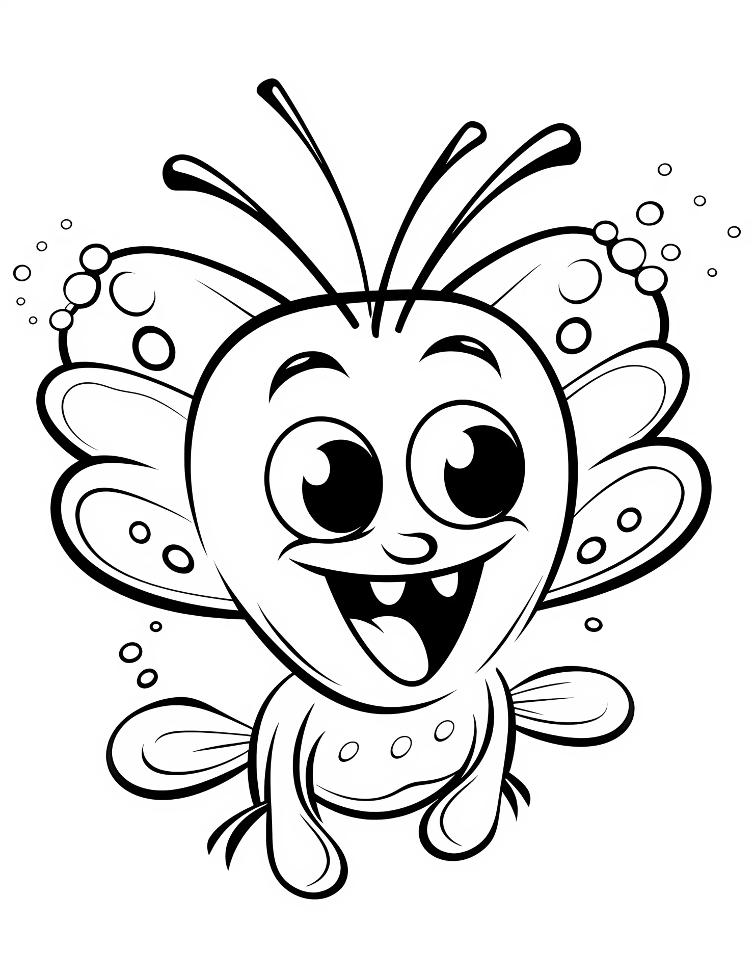 Butterflies for kids coloring page on white color background #30822