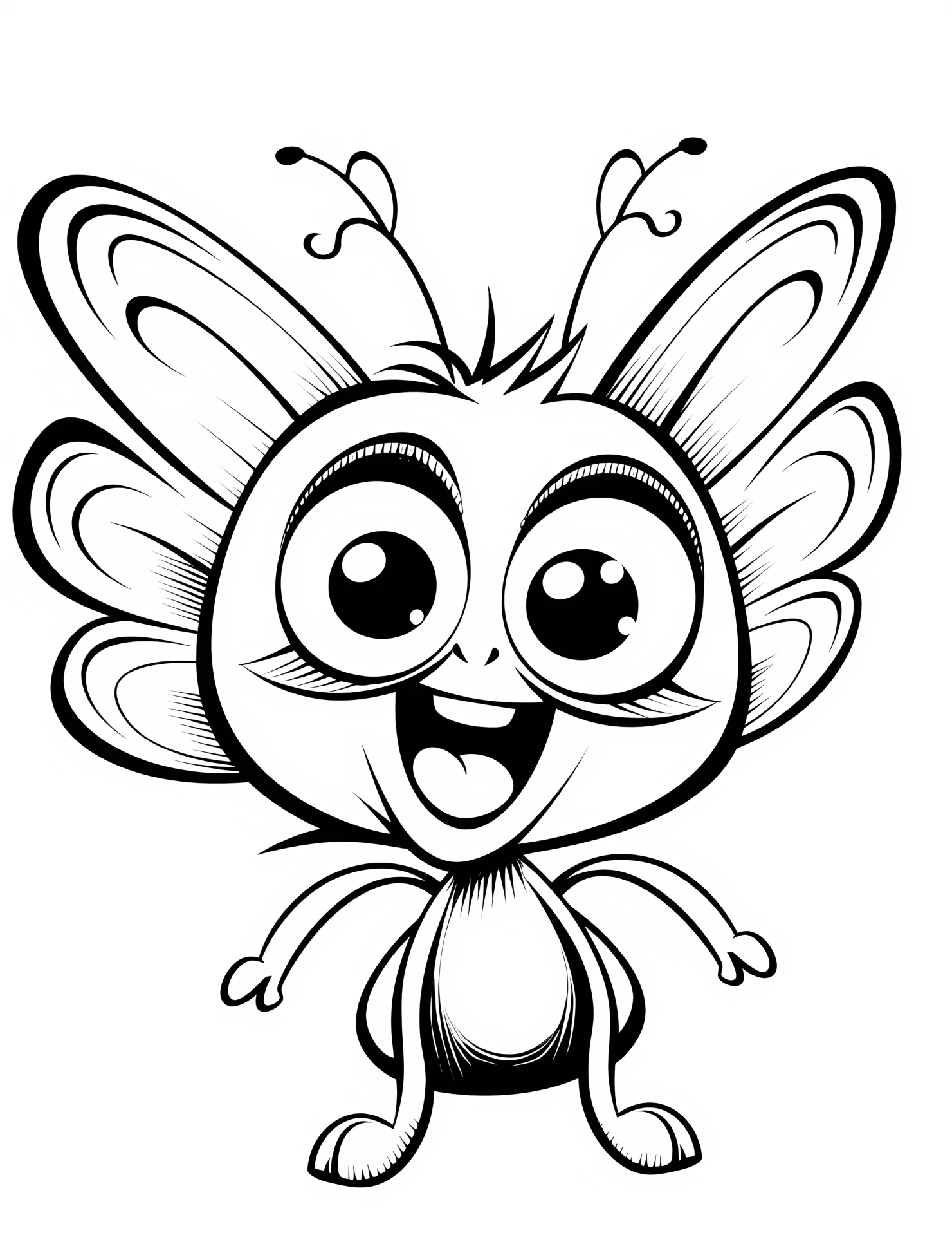 Butterflies for kids coloring page on white color background #30826