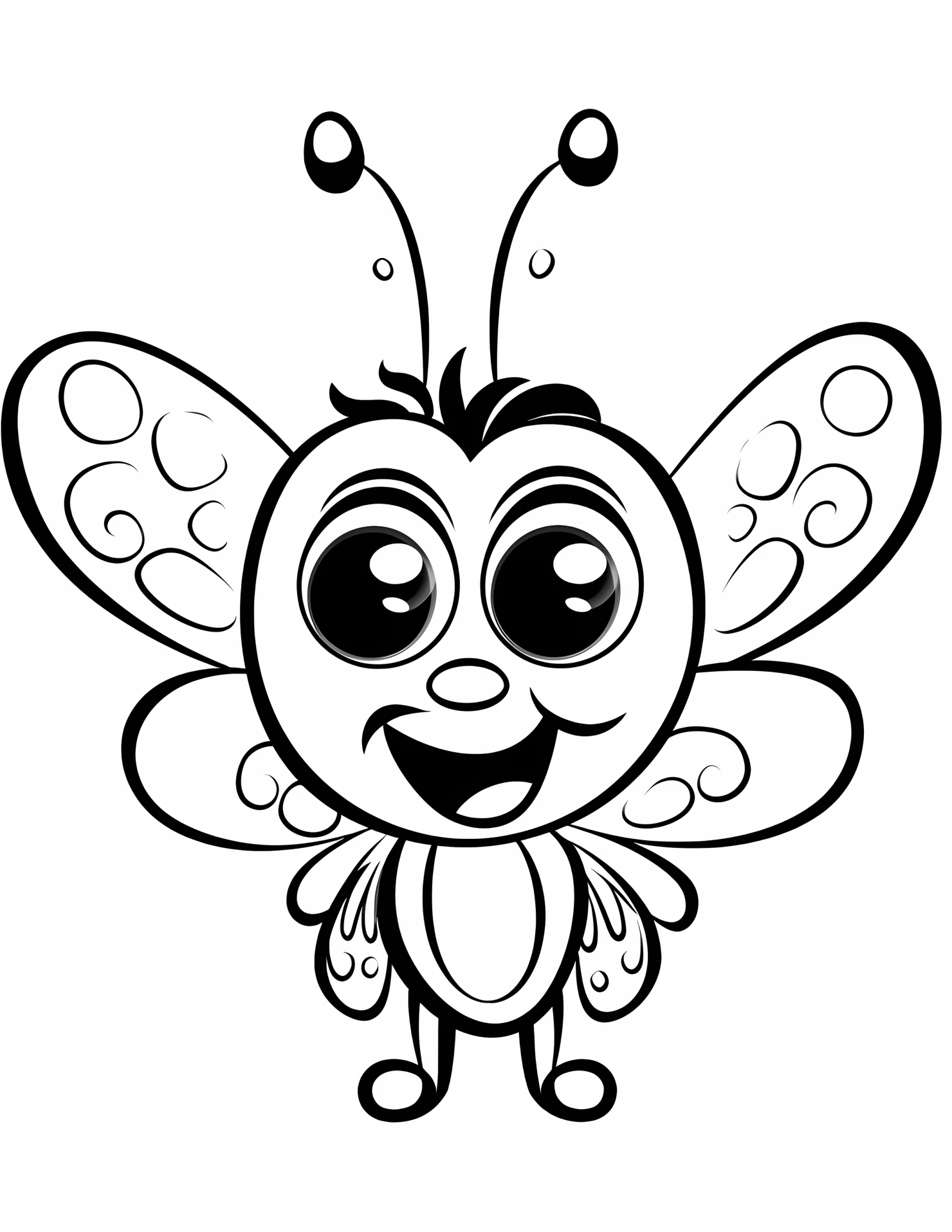 Butterflies for kids coloring page on white color background #30828