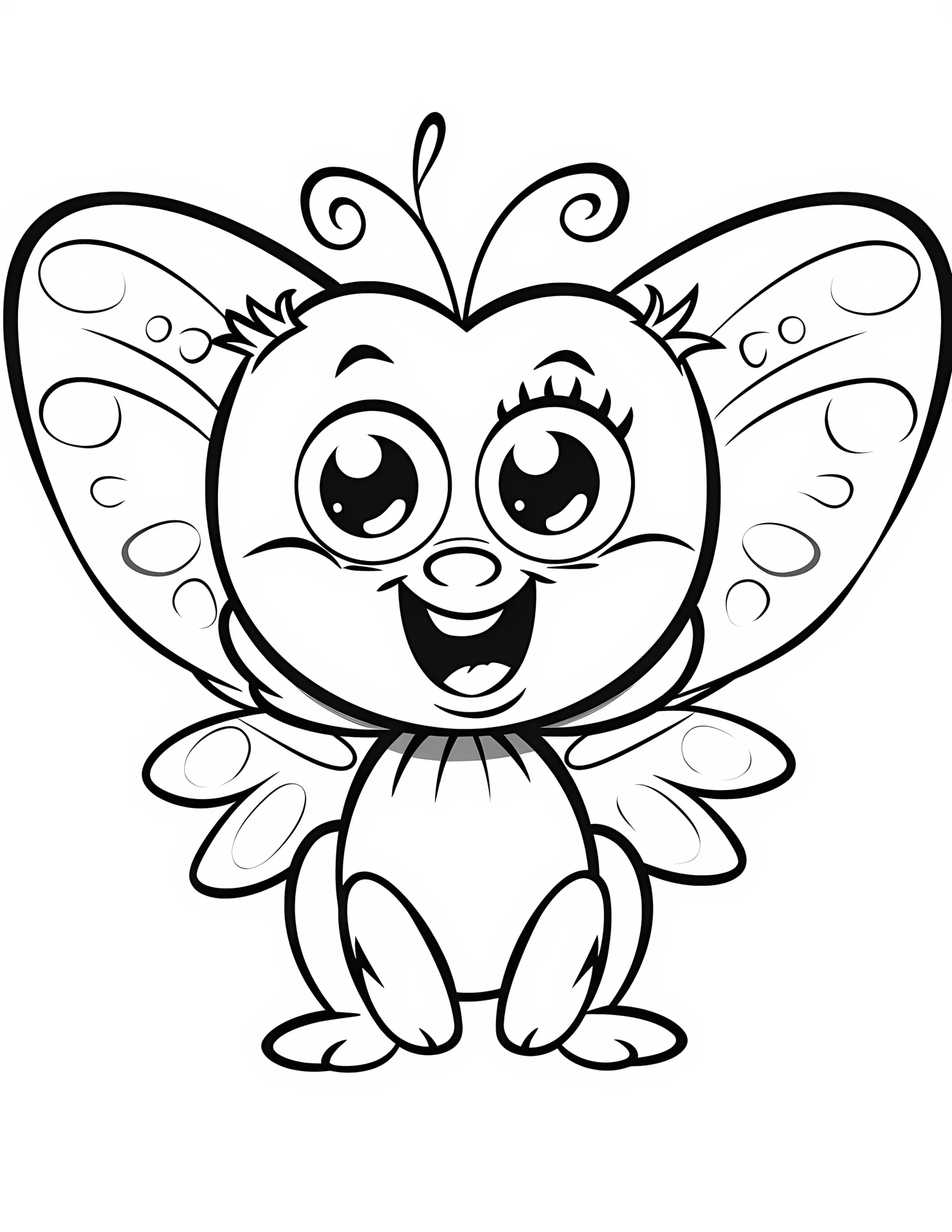 Butterflies for kids coloring page on white color background #30829