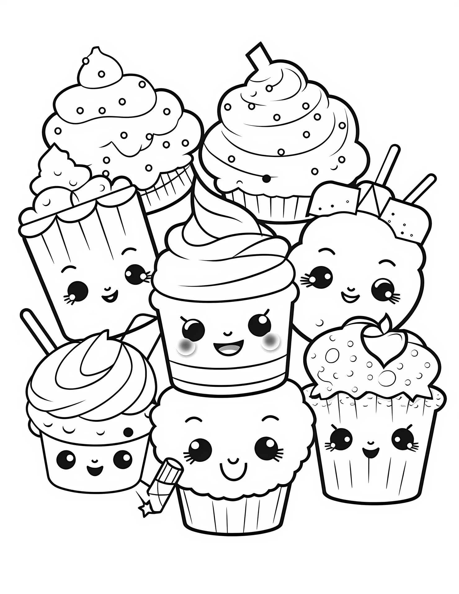 Candy for kids coloring page on white color background #30853