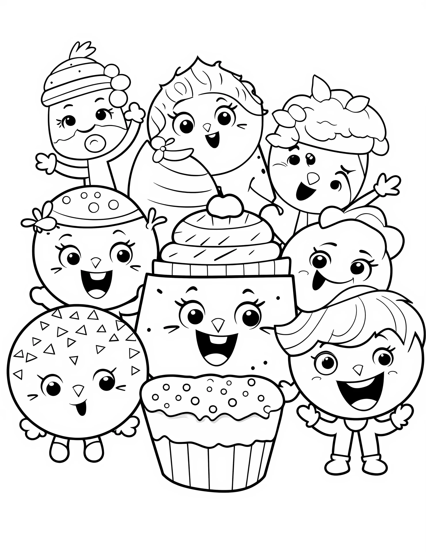 Candy for kids coloring page on white color background #30854
