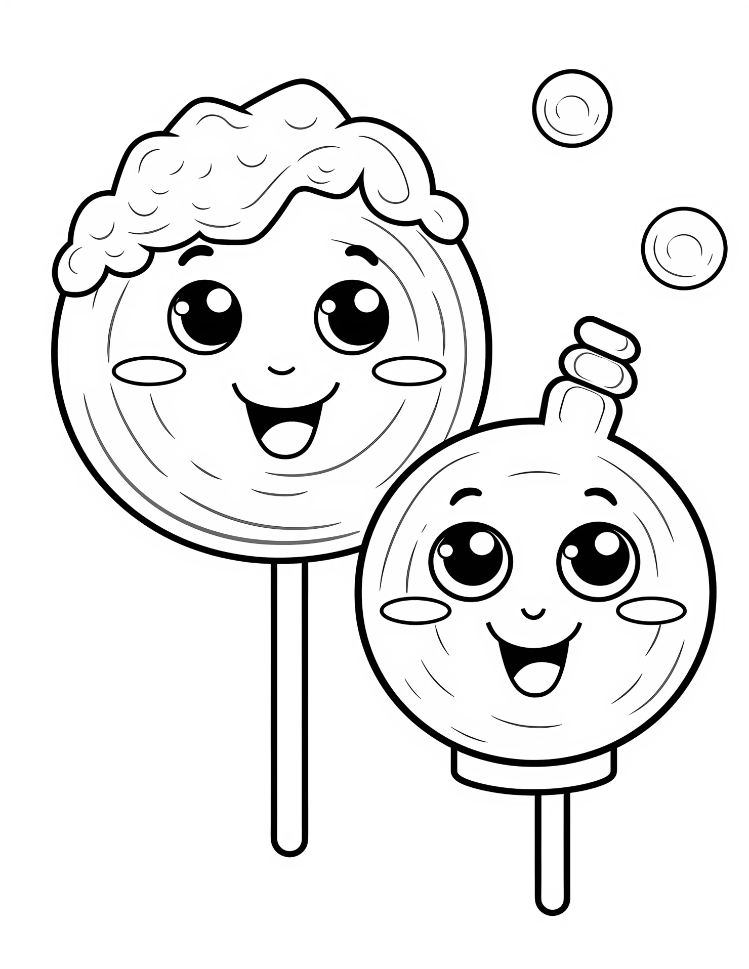 Candy for kids coloring page on white color background #30855