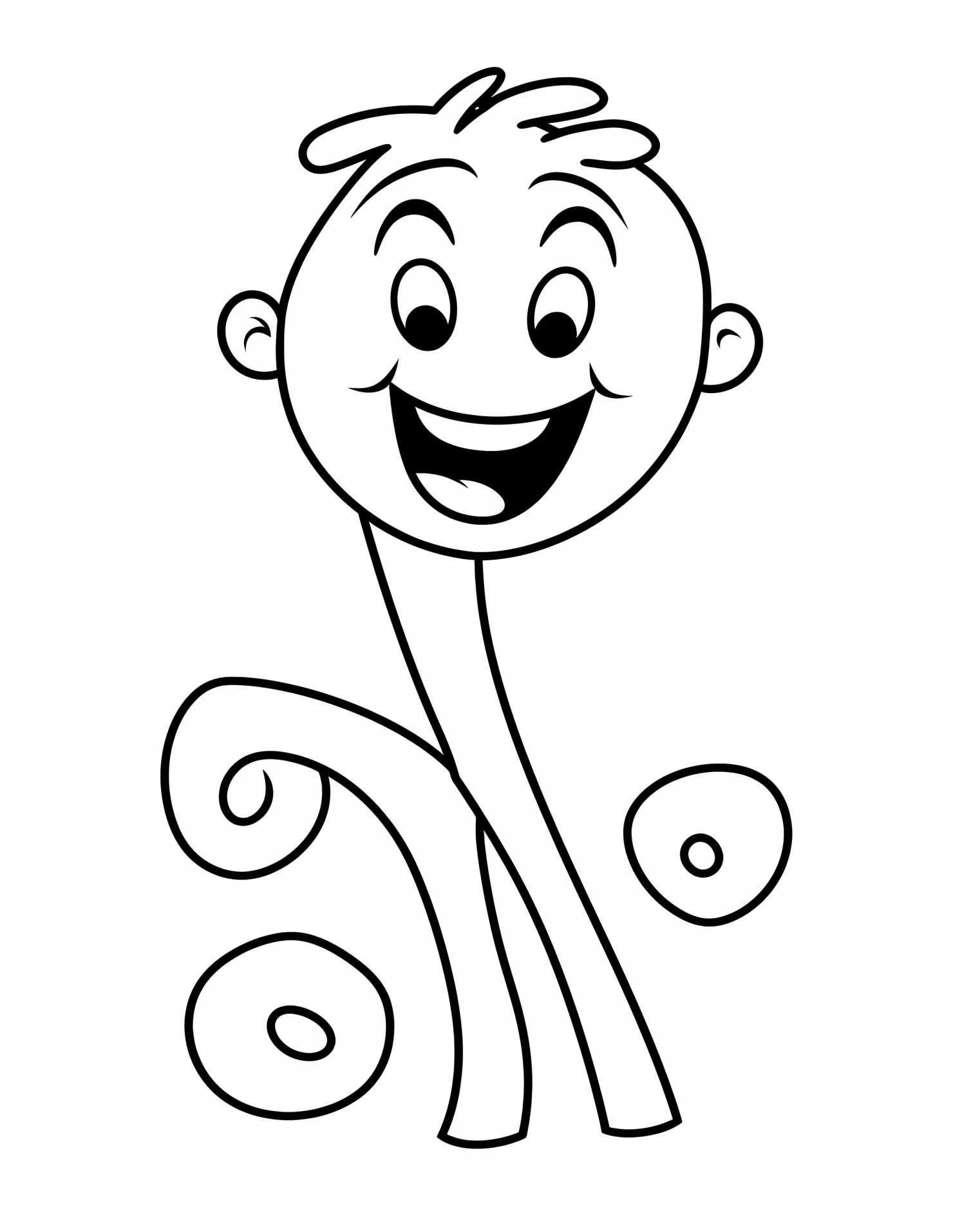 Candy cane for kids coloring page on white color background #30864